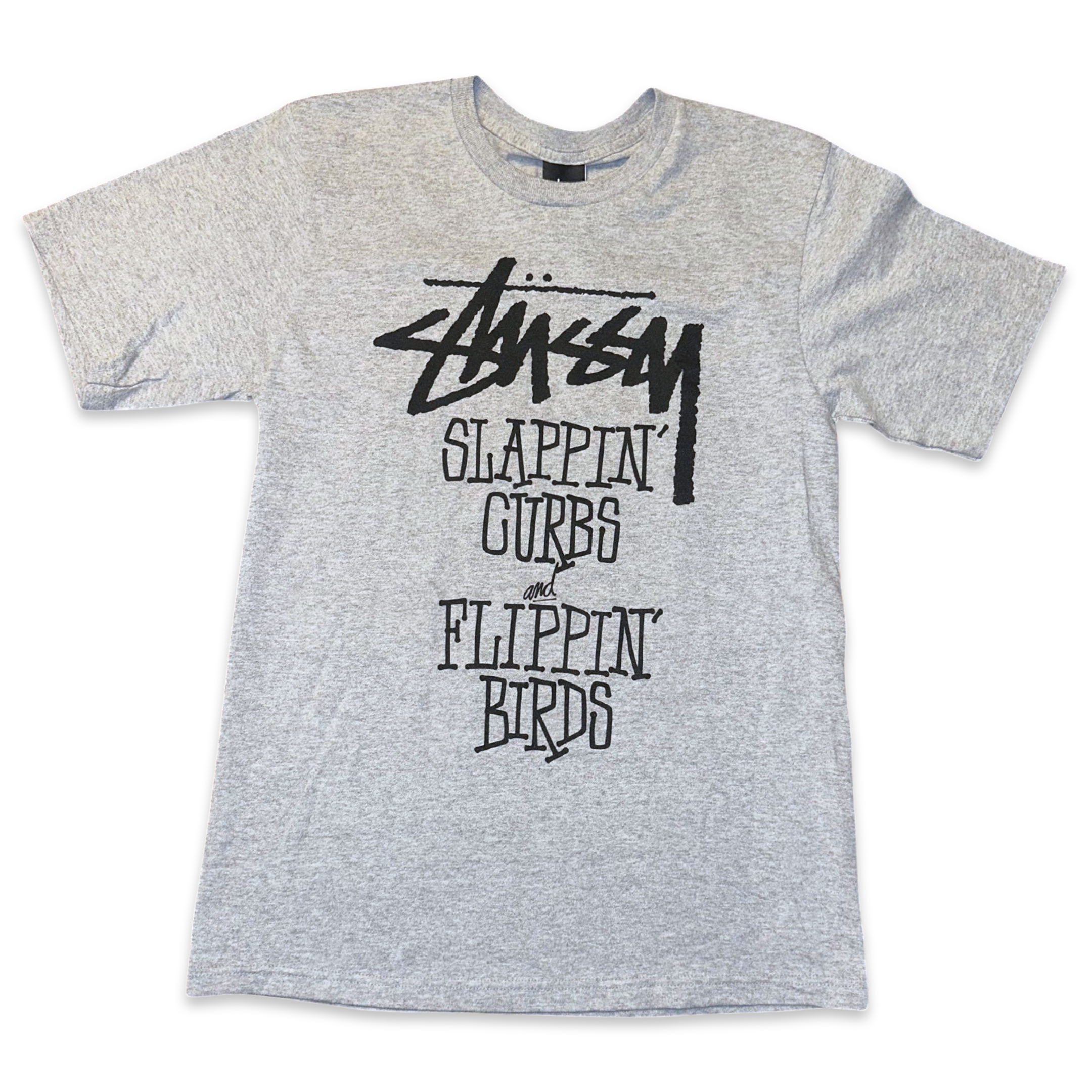 STUSSY Slappin Curbs Grey Tee