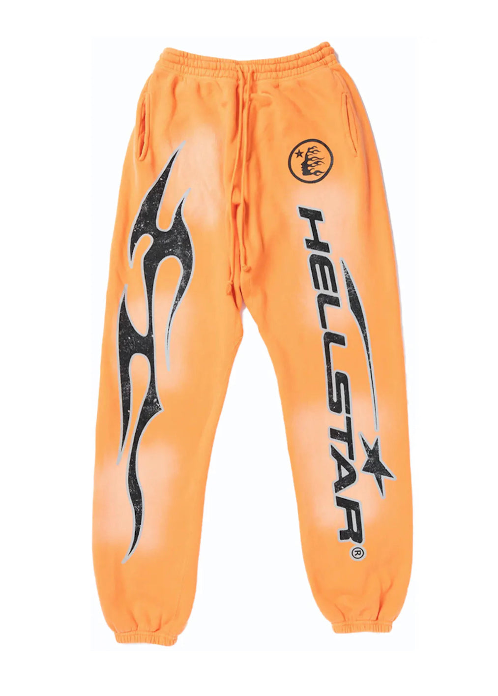 HELLSTAR Capsule 10 Orange Washed Flame Sweatpants