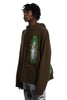 WHO DECIDES WAR Cloak Hooded Brown Sweater