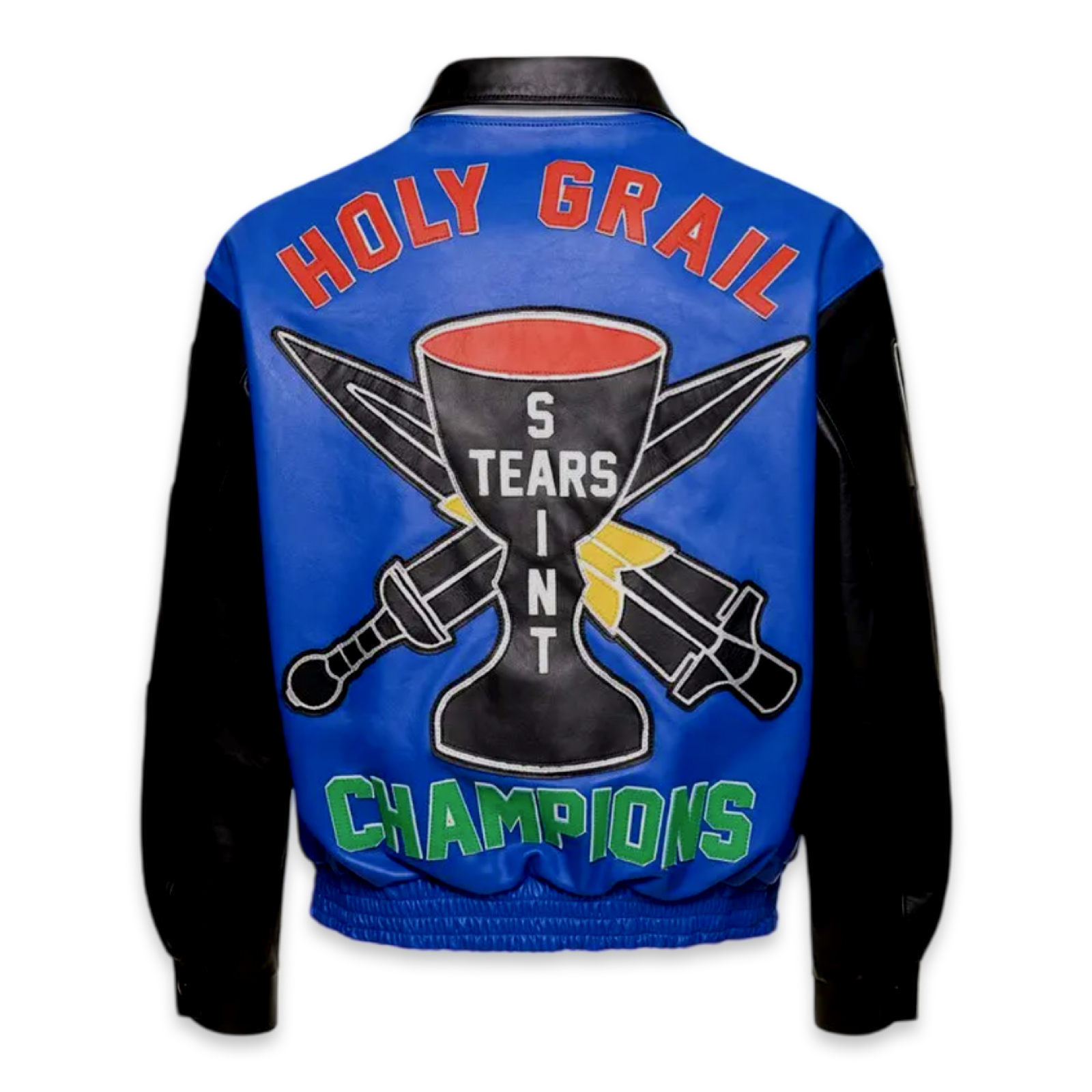 Saint Michael x Denim Tears Holy Grail Varsity Leather Jacket