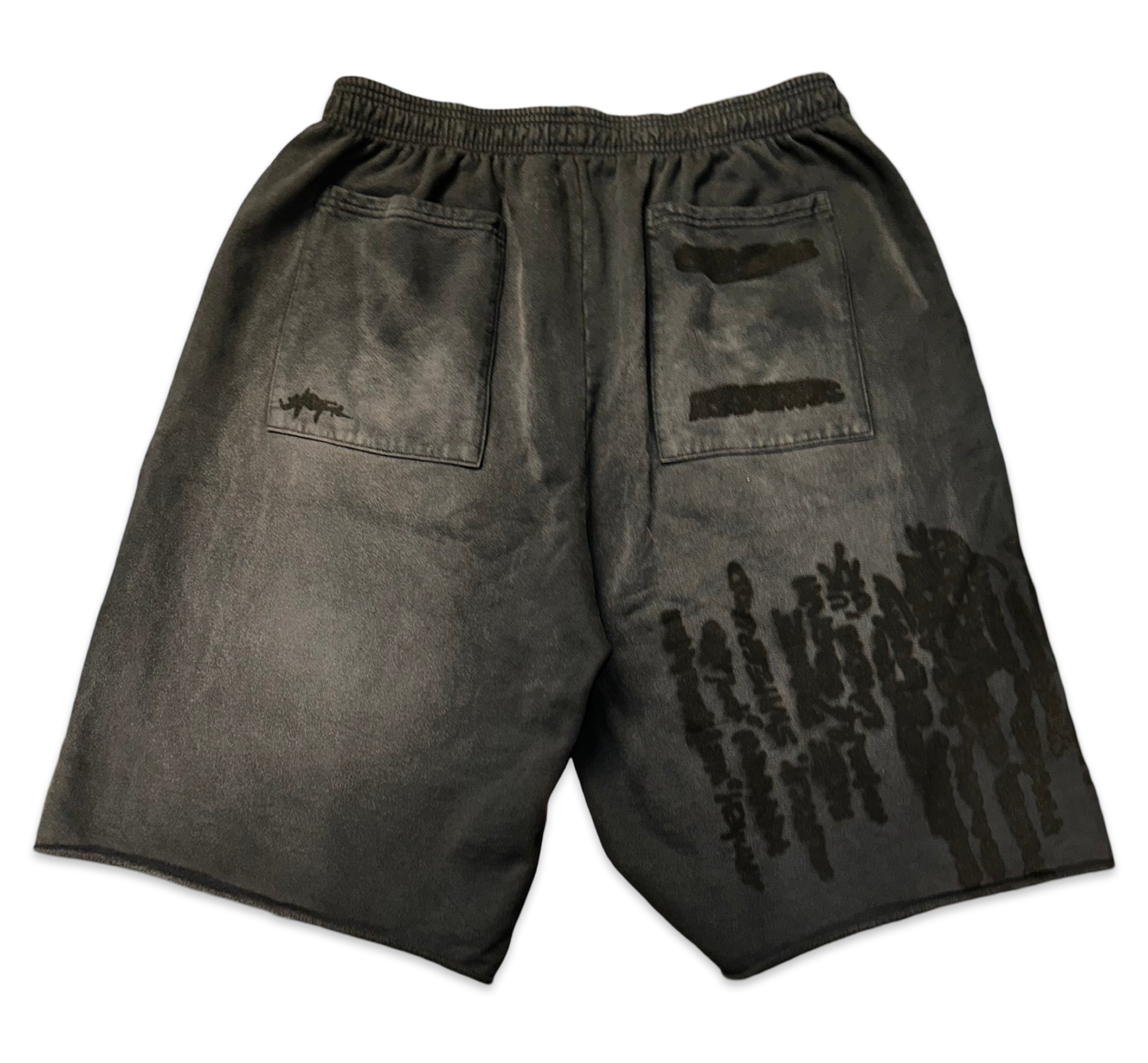 Travis Scott Utopia London UK Cross Black Washed Sweatshorts