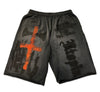 Travis Scott Utopia London UK Cross Black Washed Sweatshorts