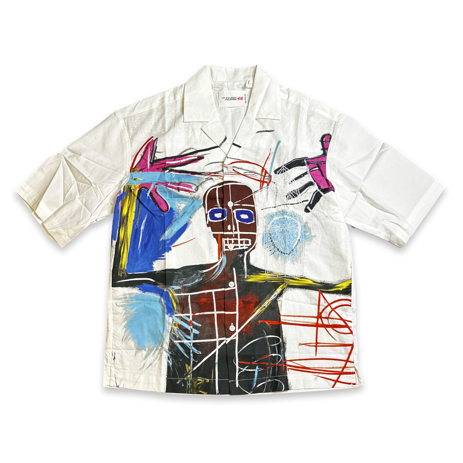 Who Decides War Multicolor White Button Up Tee