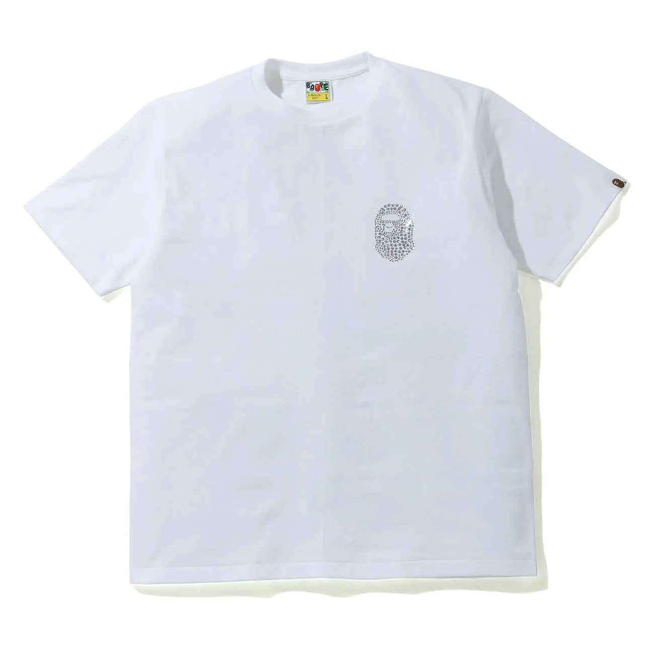 BAPE Rhinestone Ape Head White Tee