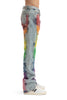 WHO DECIDES WAR Roygbiv Distressed Signature Multicolor Denim Jeans