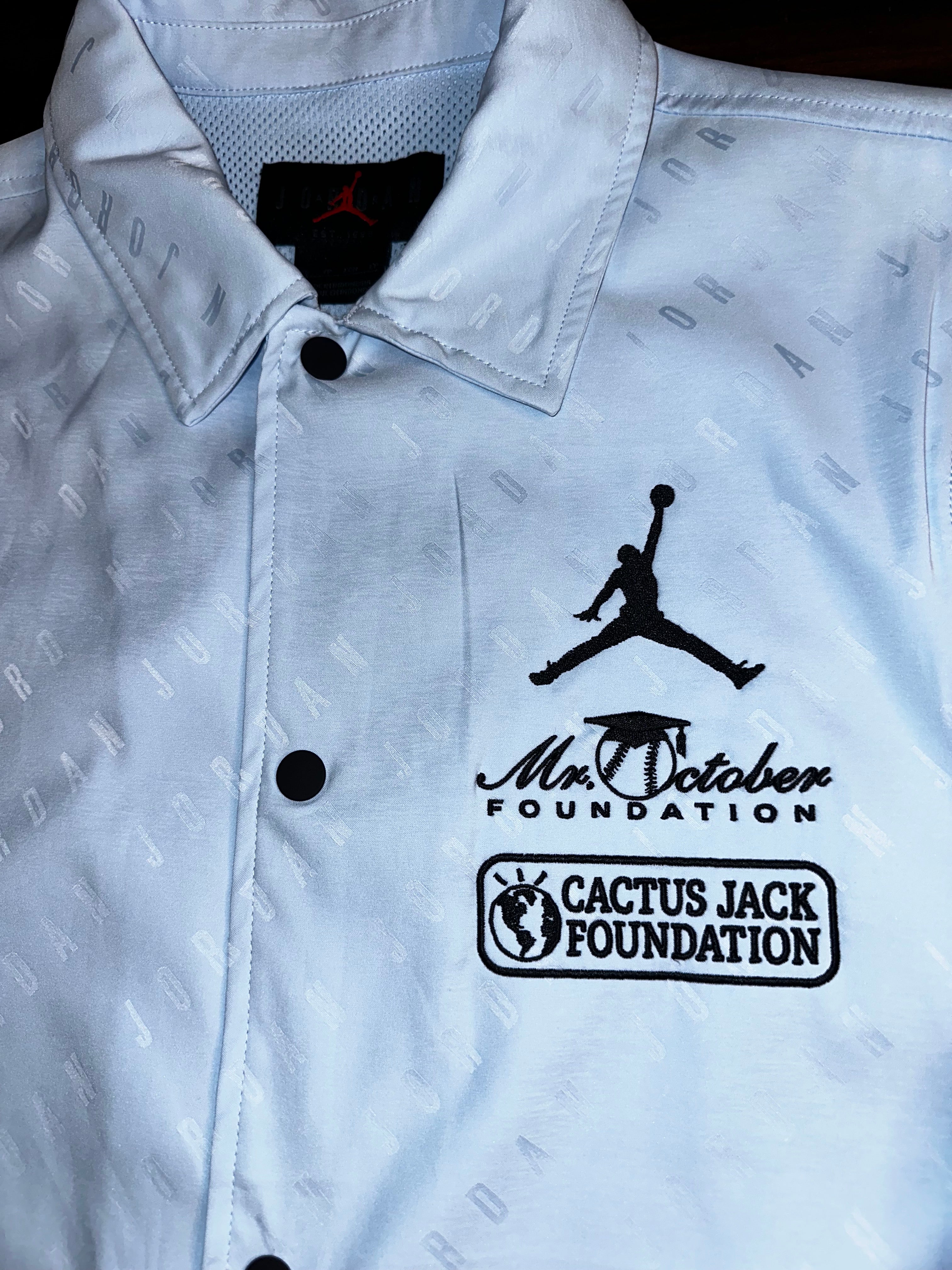 F&F Travis Scott x Jordan Unreleased UNC Colorway Coach Jacket