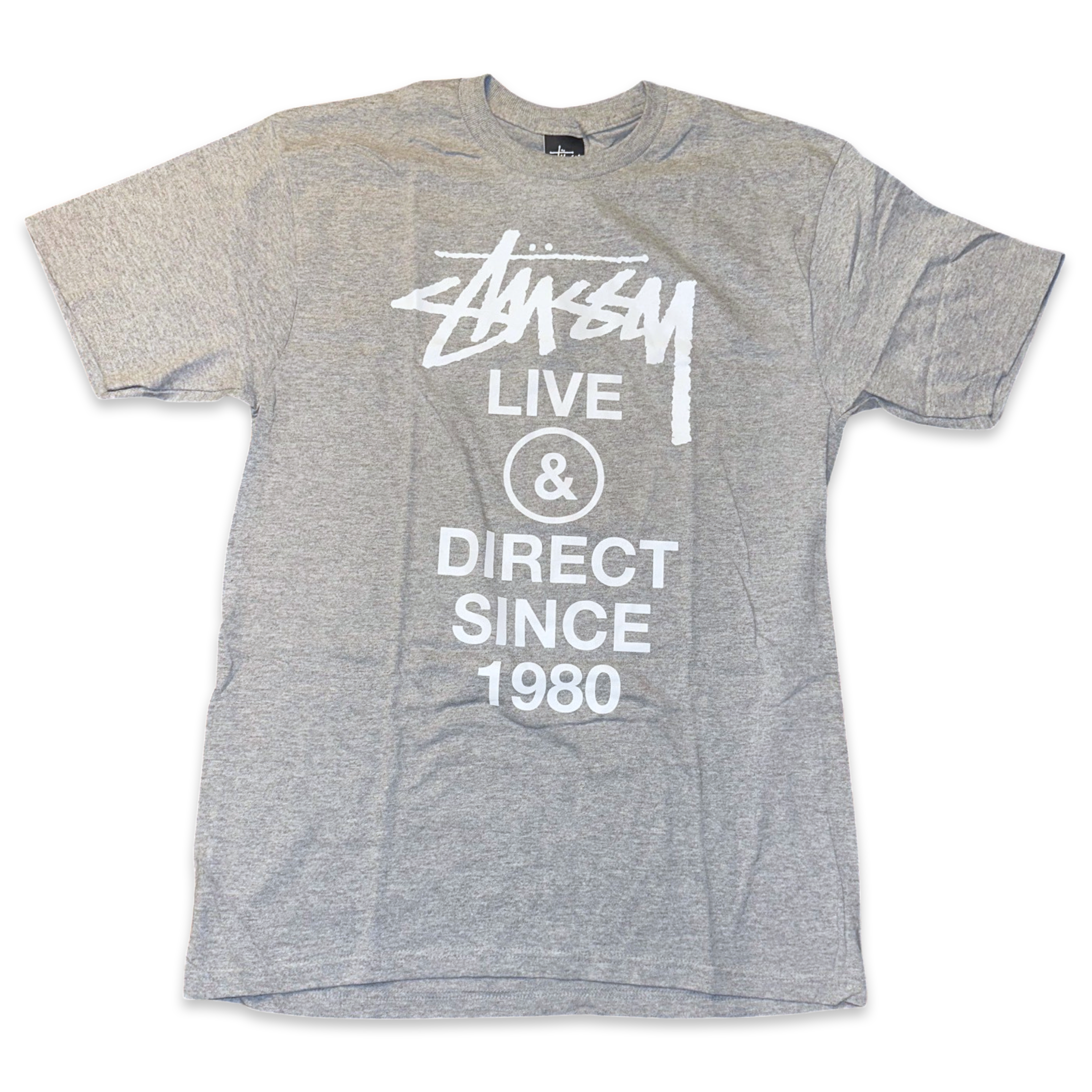 STUSSY Live & Direct Grey Tee