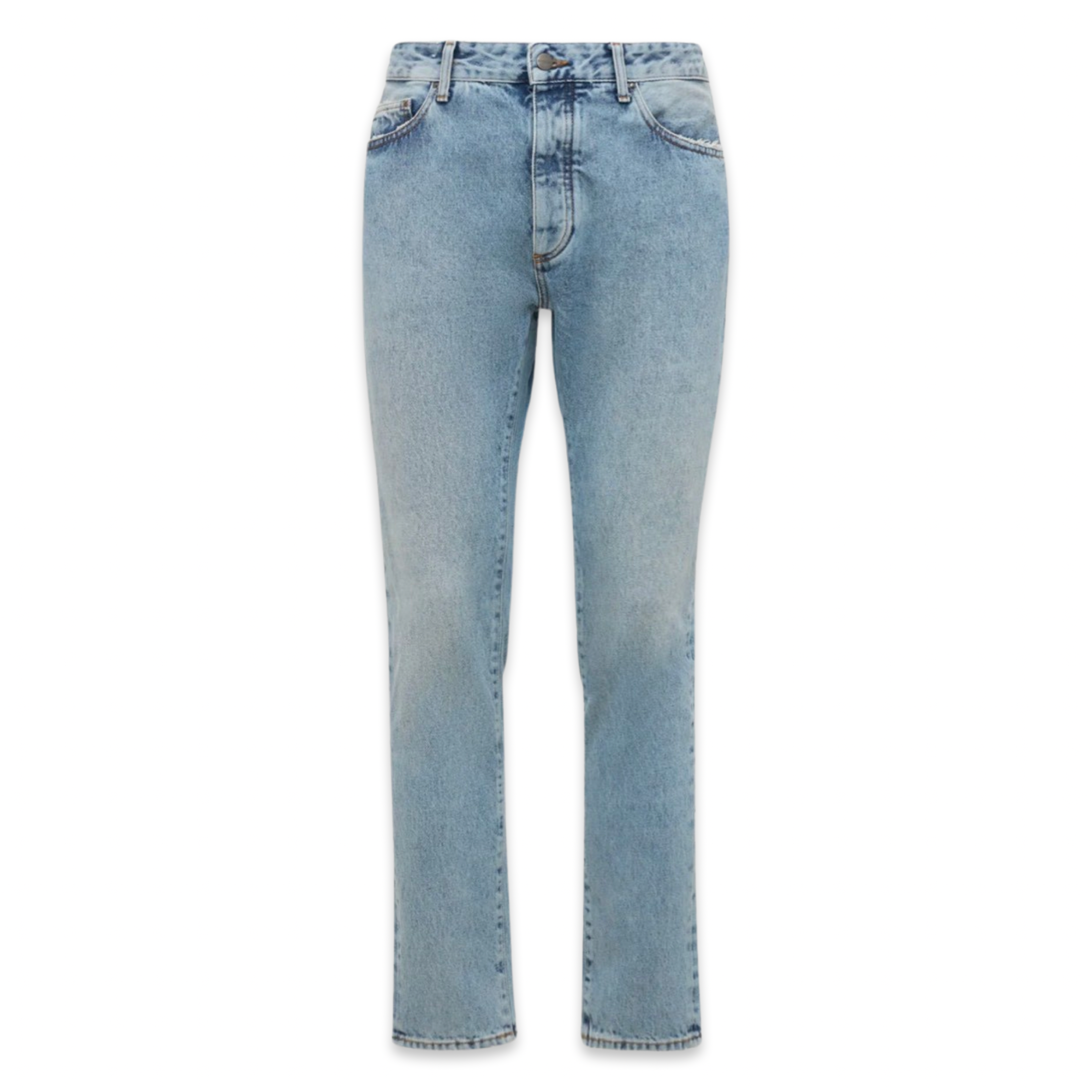 PALM ANGELS Back Logo Light Blue Denim Jeans