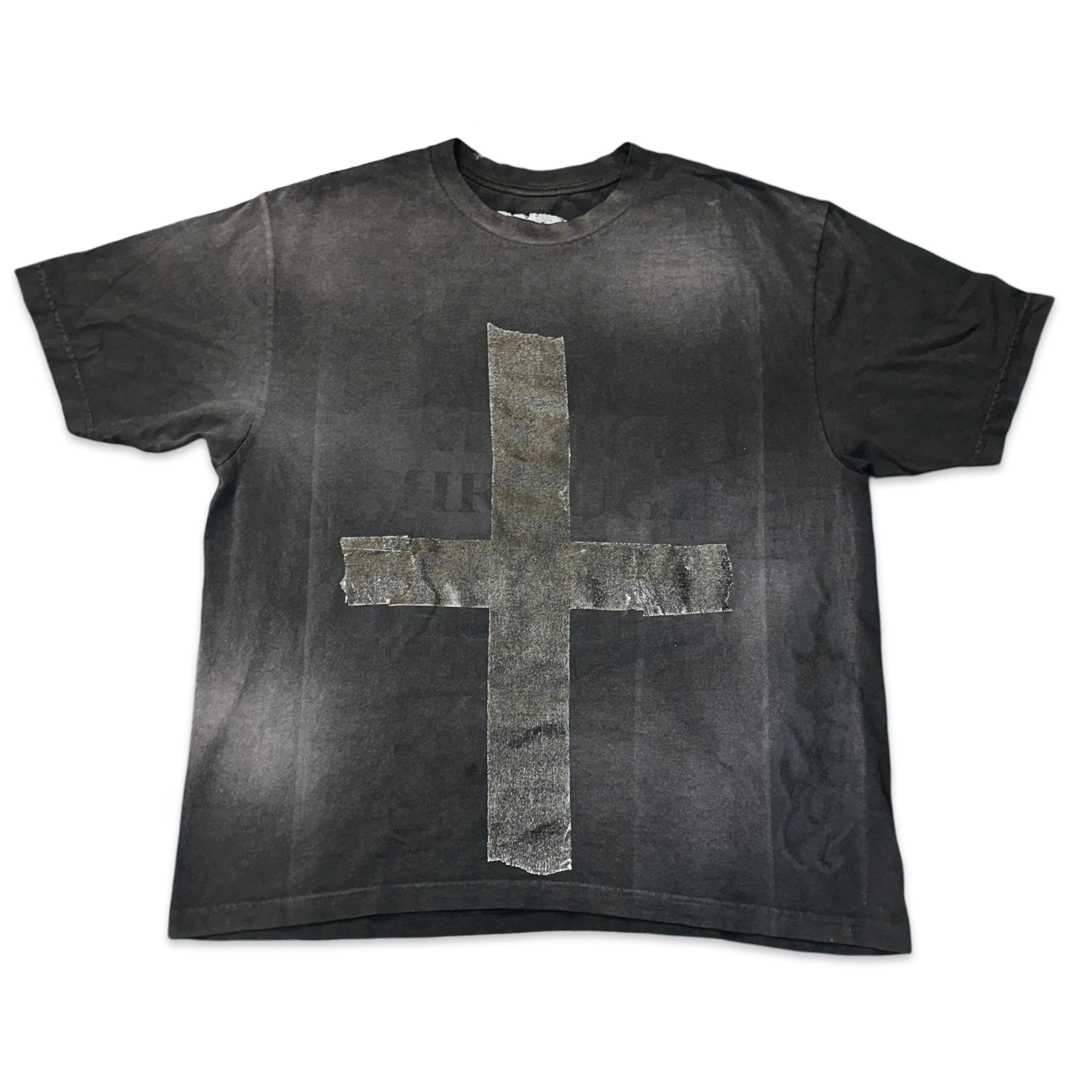 Travis Scott Utopia London UK Cross Black Washed Tee