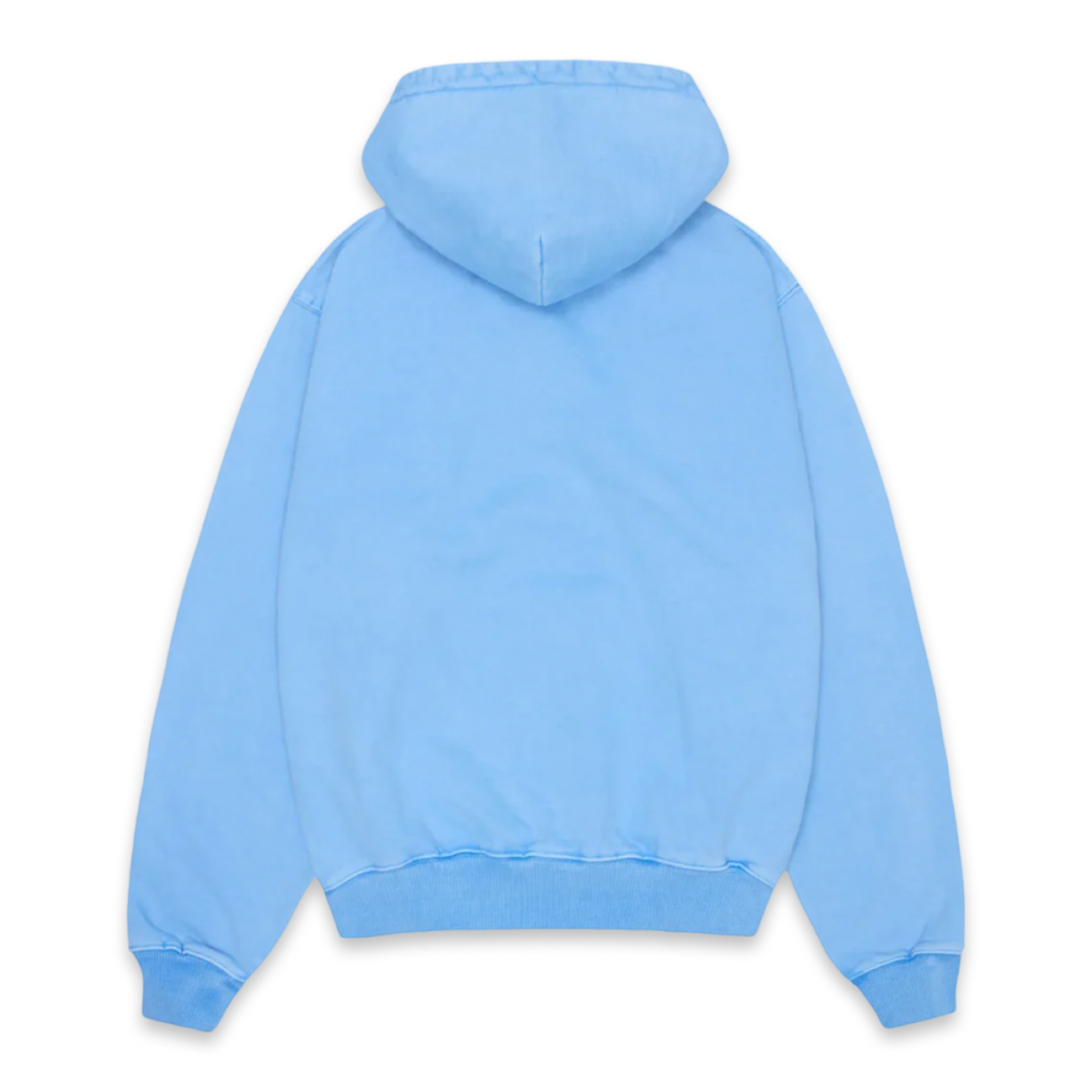 Broken Planet Puff Print Blue Washed Hoodie