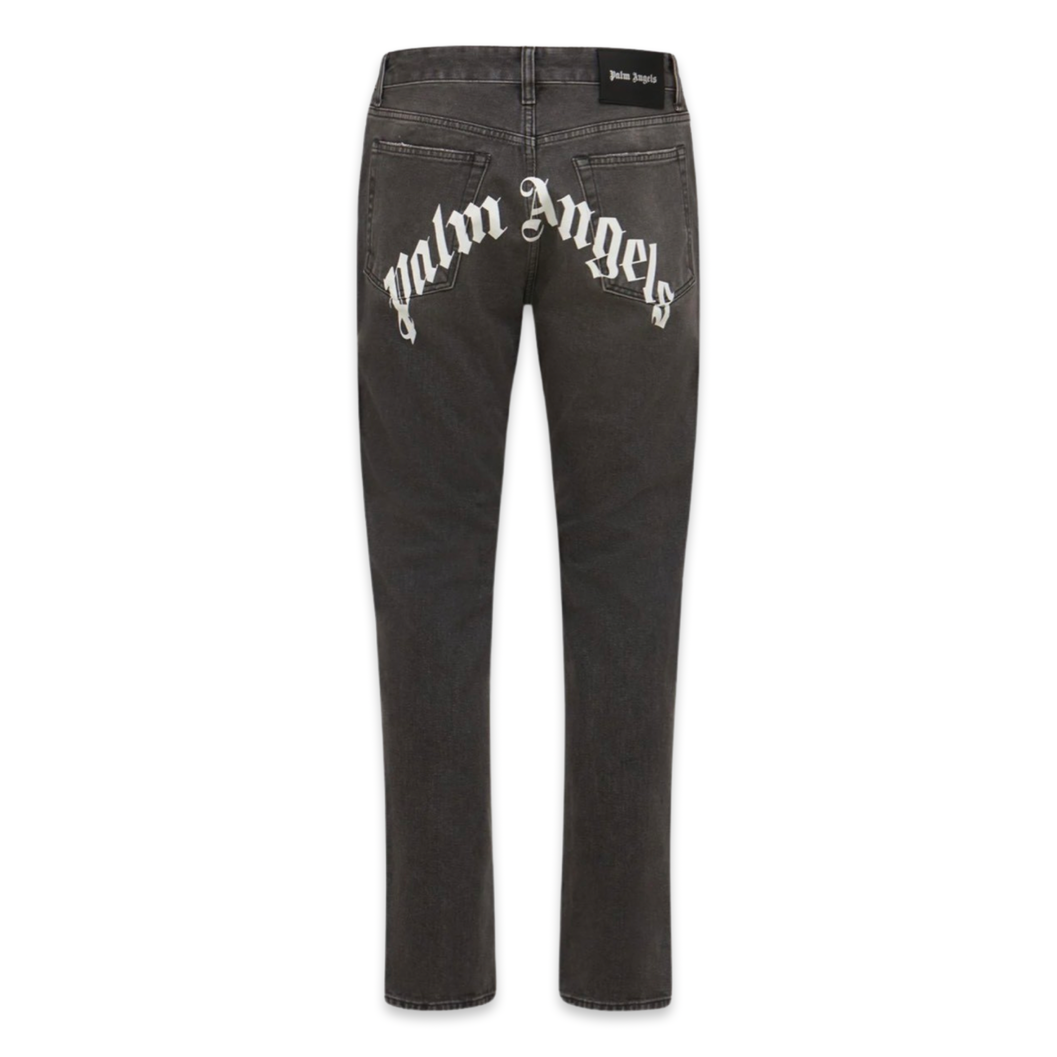 PALM ANGELS Back Logo Black Denim Jeans