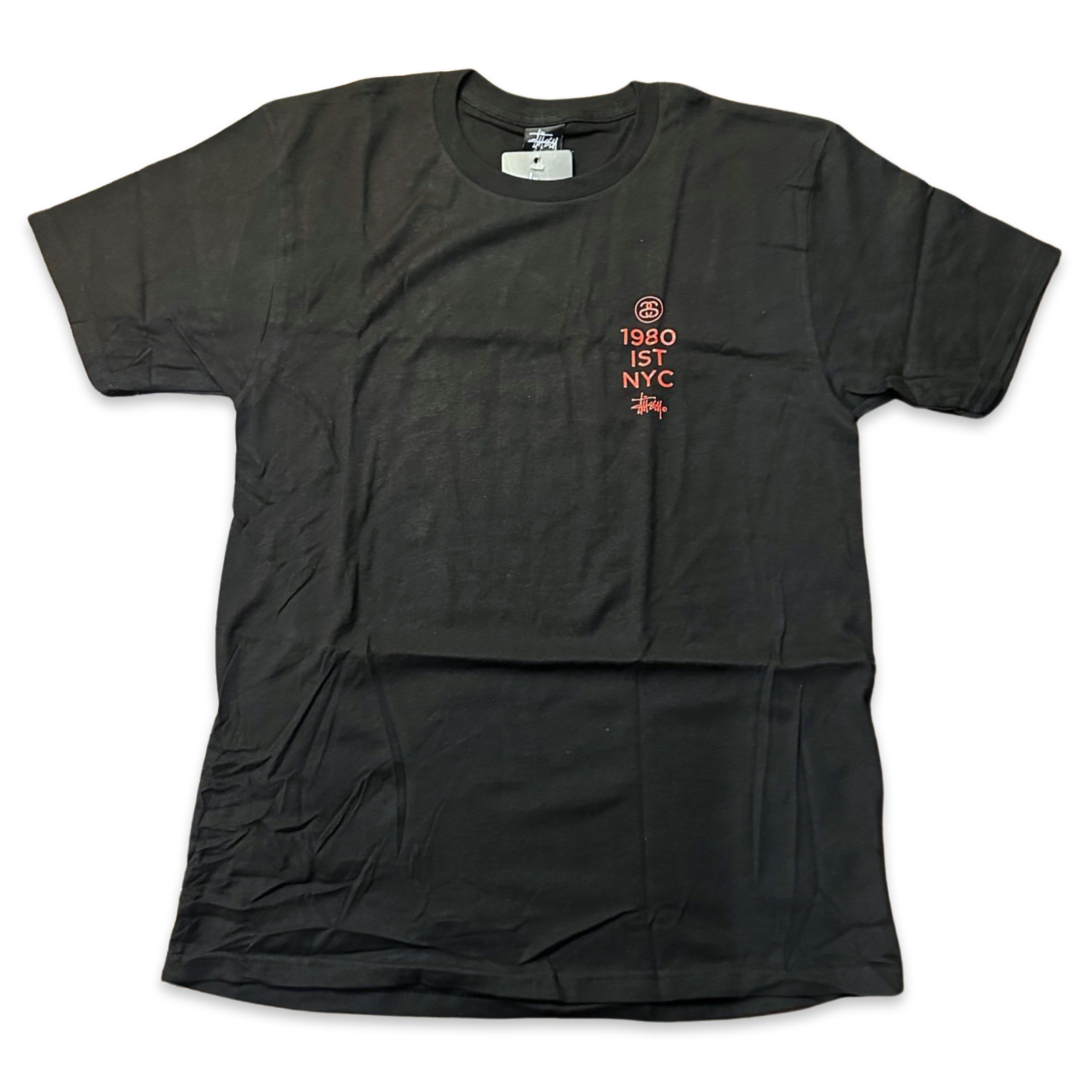 STUSSY Crew Black Tee