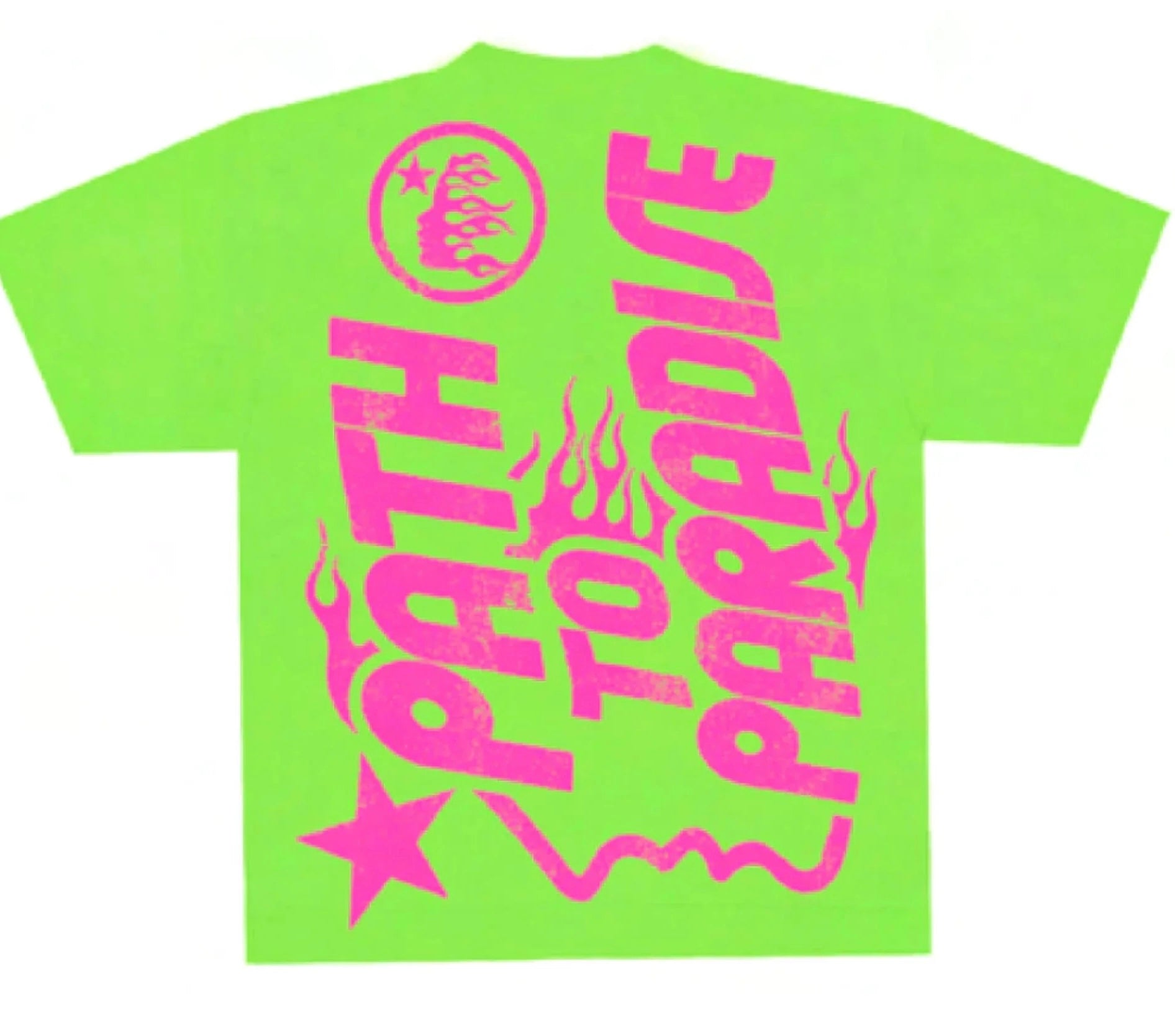 HELLSTAR Jesus Emblem Capsule 9 Neon Green Tee