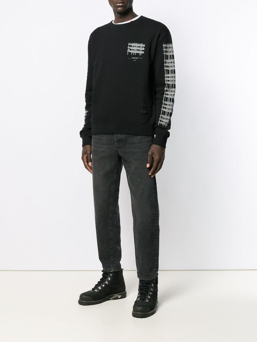 OFF WHITE Industrial Arrow Black Crewneck