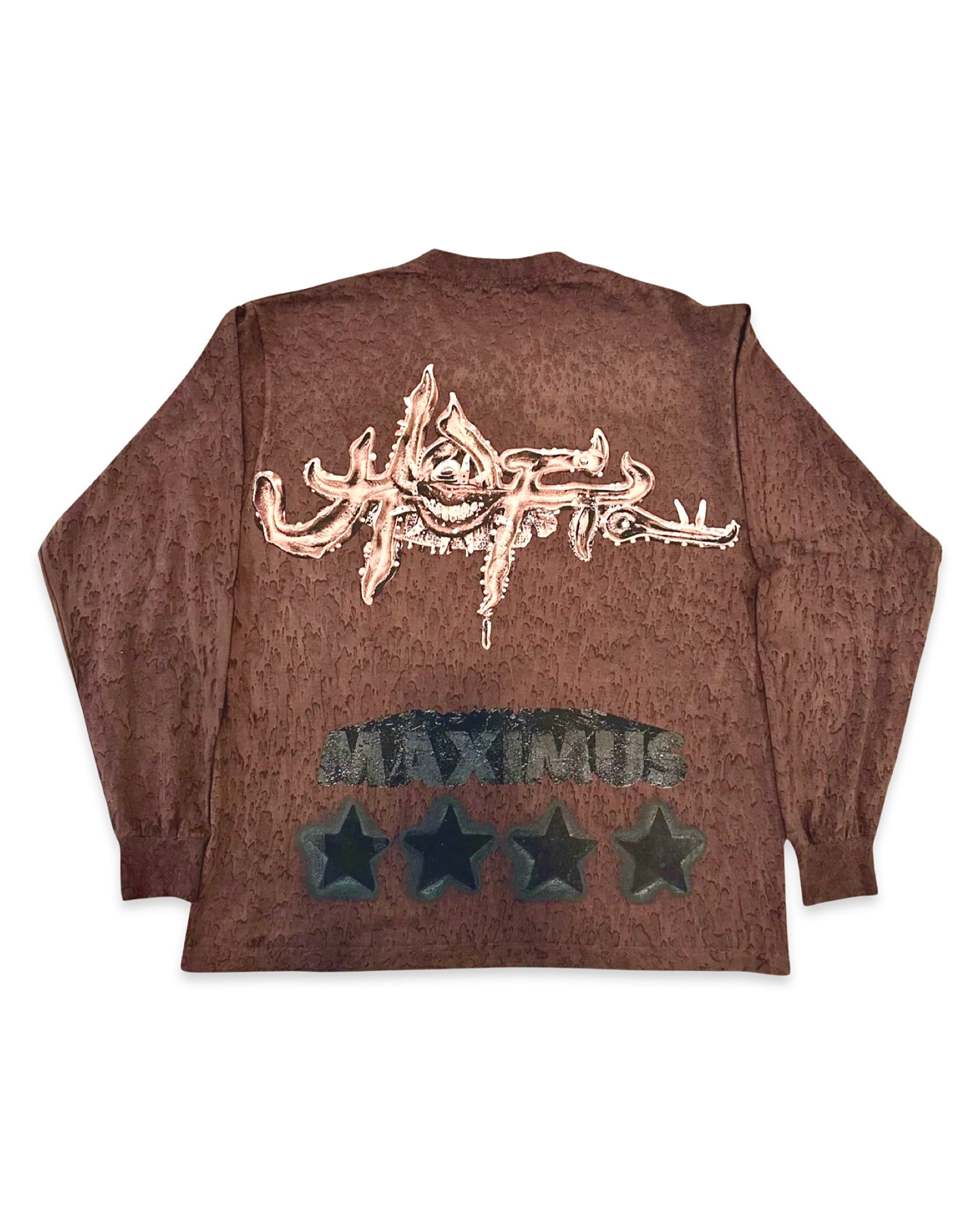 TRAVIS SCOTT Utopia Circus Maximus Tour Brown Dye Longsleeve