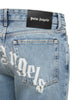 PALM ANGELS Back Logo Light Blue Denim Jeans