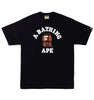 BAPE Red Logo Check College Black Tee