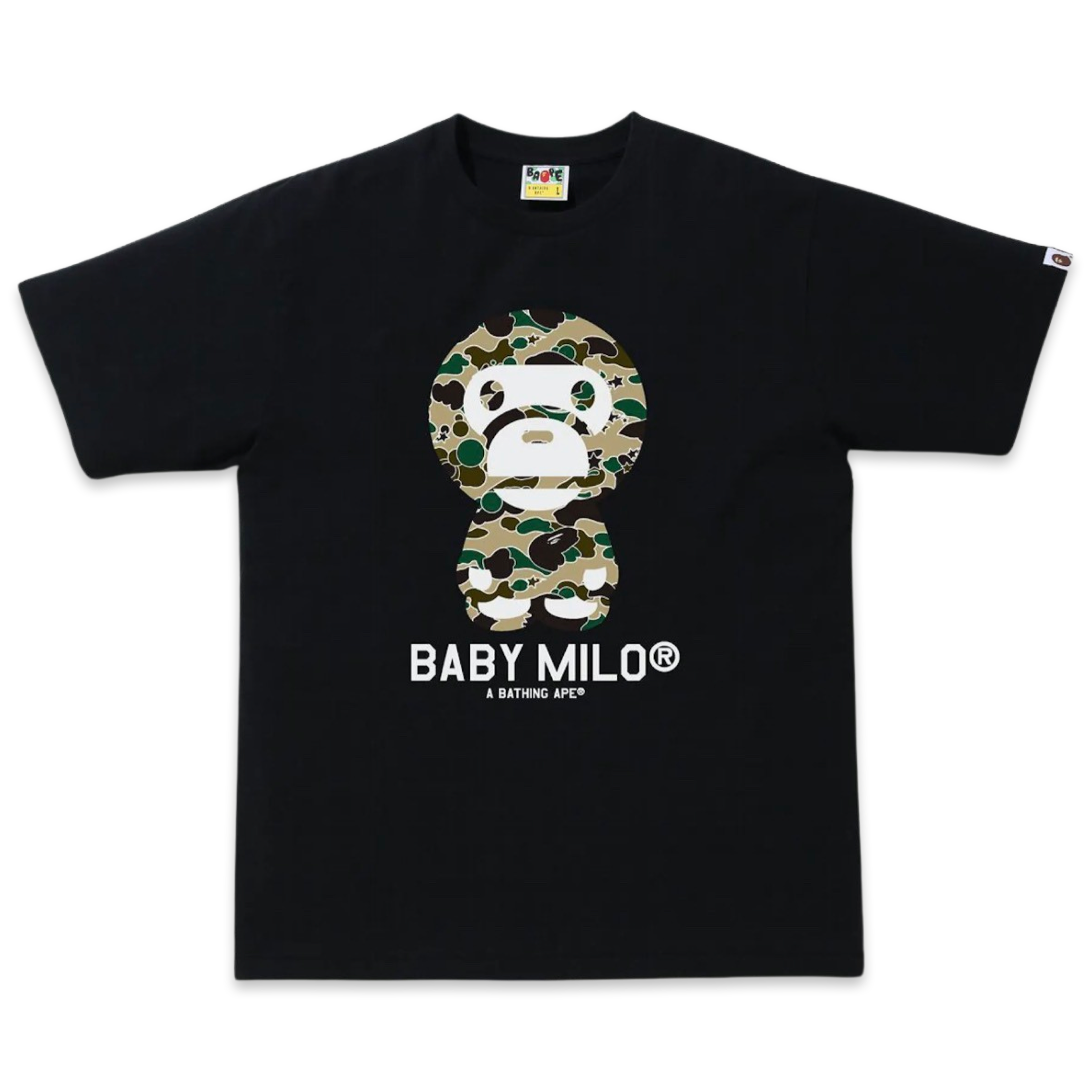 BAPE Yellow Camo Baby Milo Black Tee