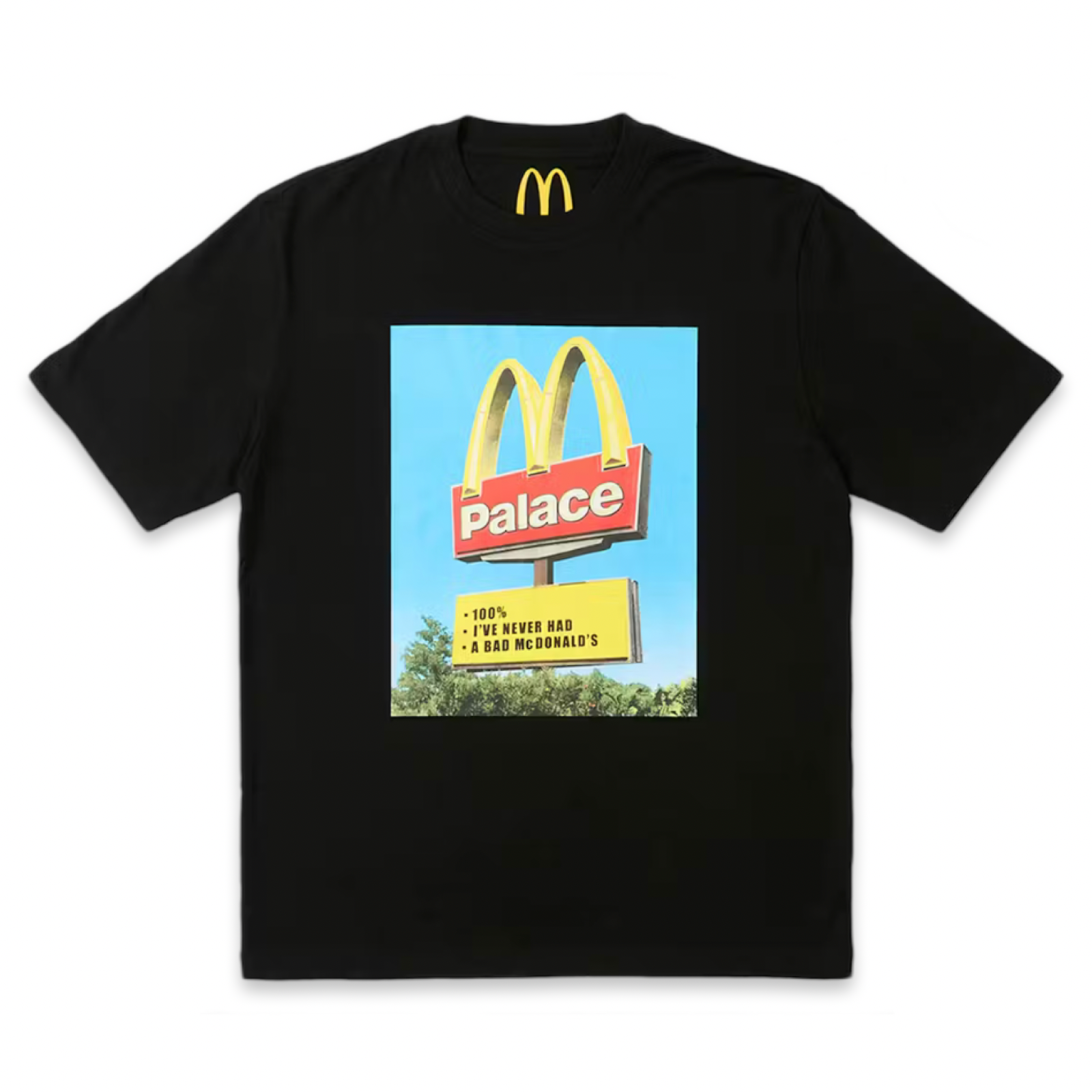 Palace x McDonalds Drive Thru Black Tee MSRP $60