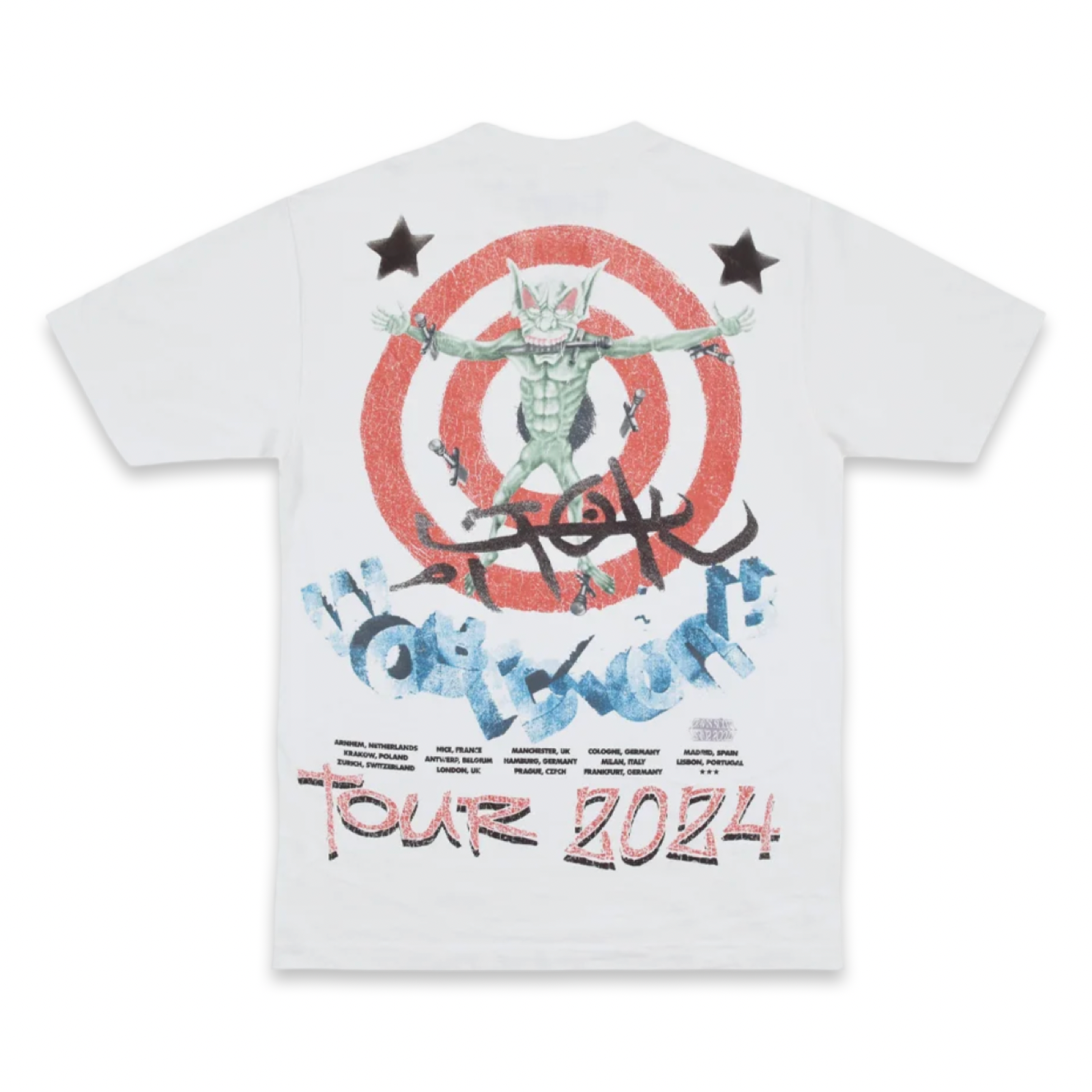 Travis Scott Europe Tour Utopia Circus White Tee