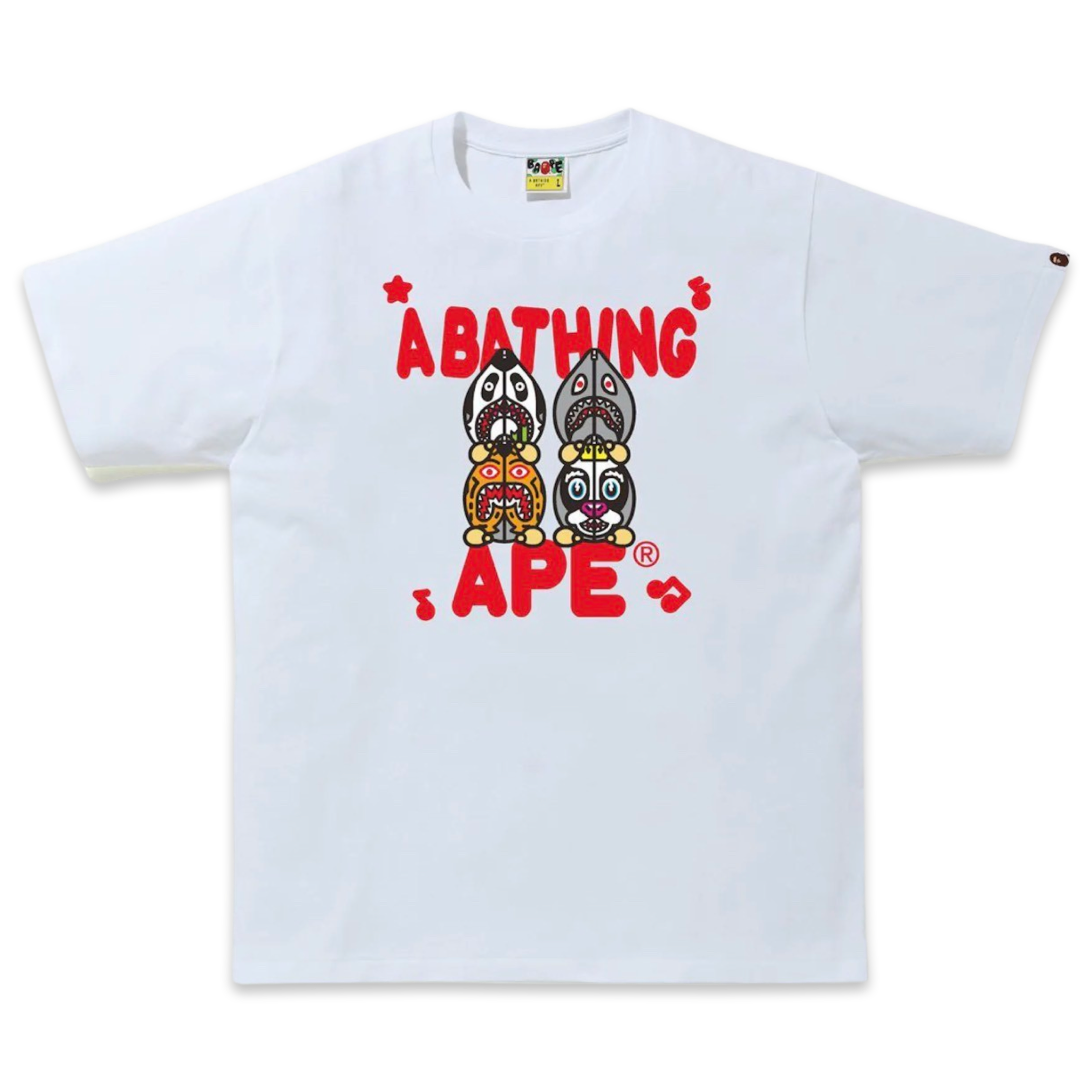 BAPE Milo Shark White Tee