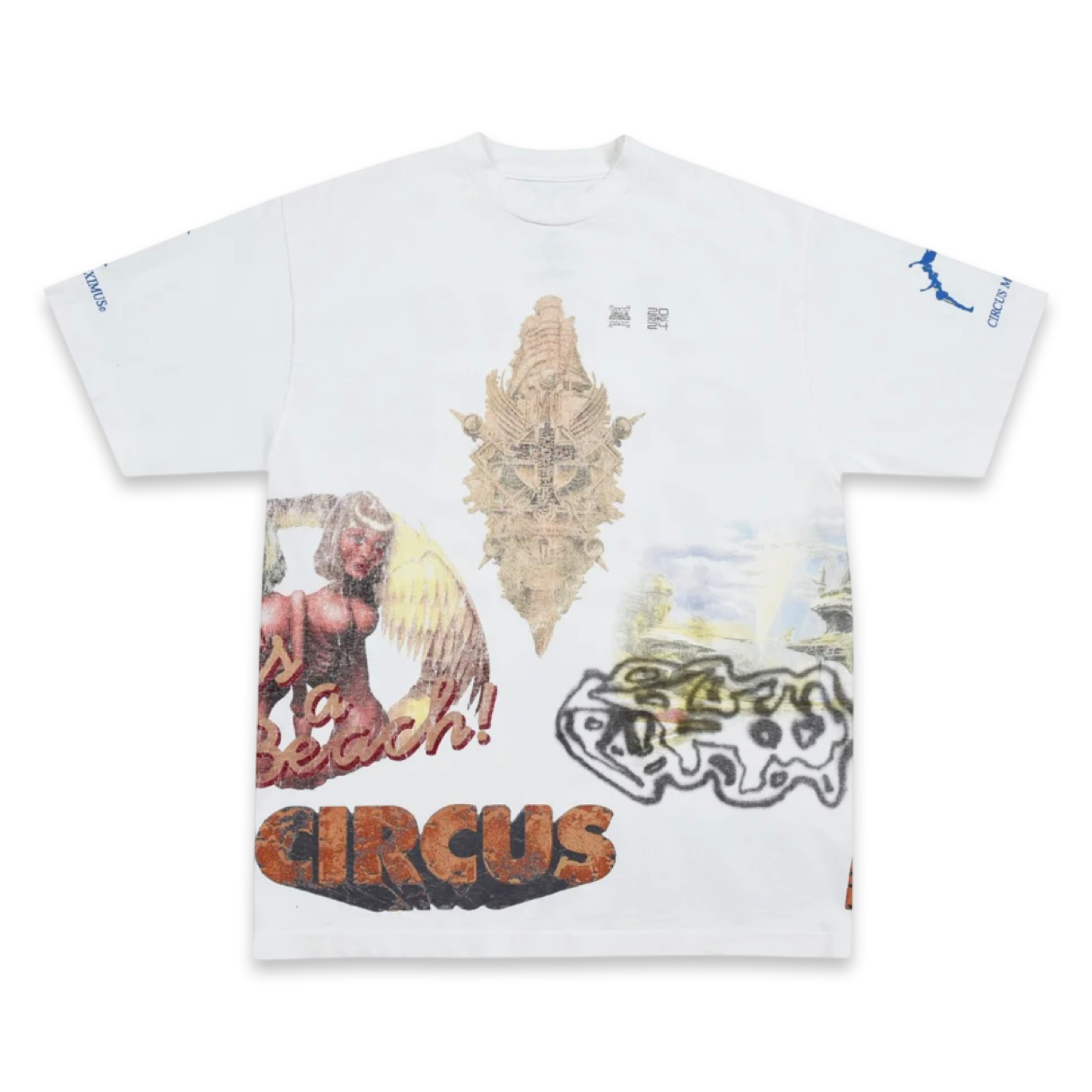 Travis Scott Europe Tour Utopia Telekinesis White Tee