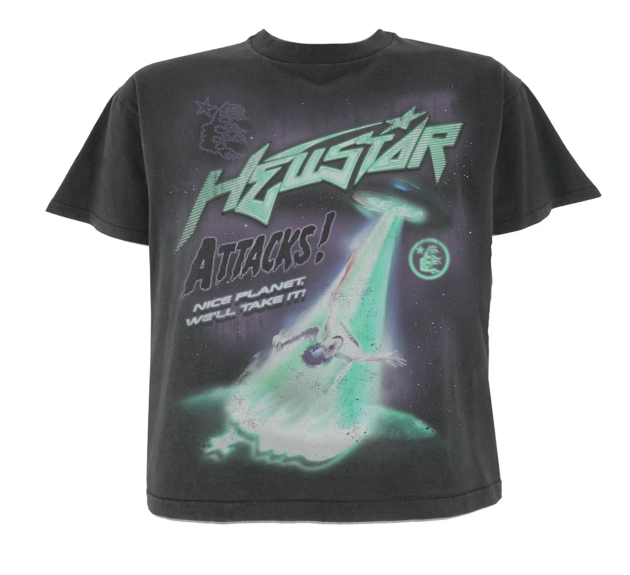 HELLSTAR Capsule 10 UFO Attacks Planet Black Tee