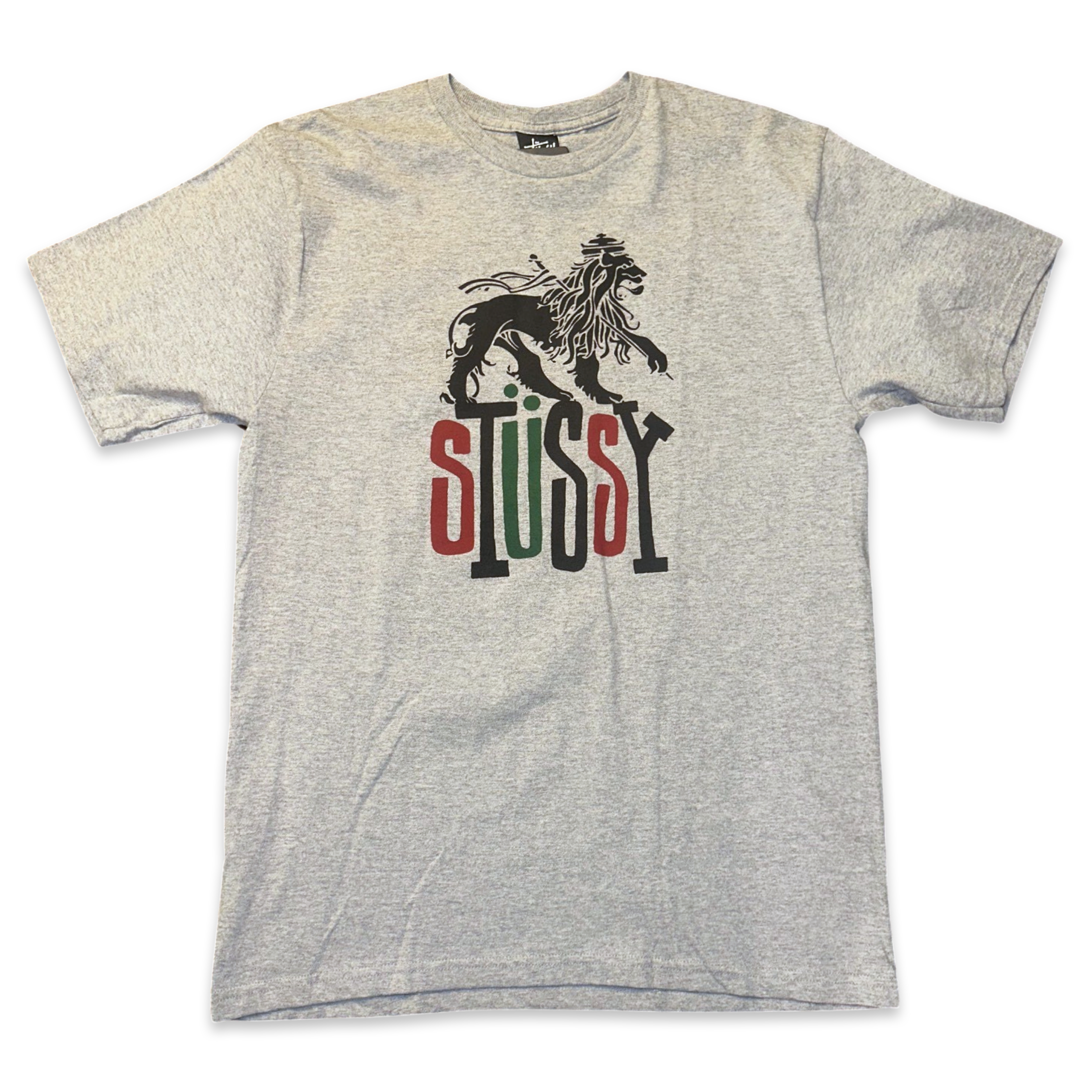 STUSSY Lion Logo Grey Tee