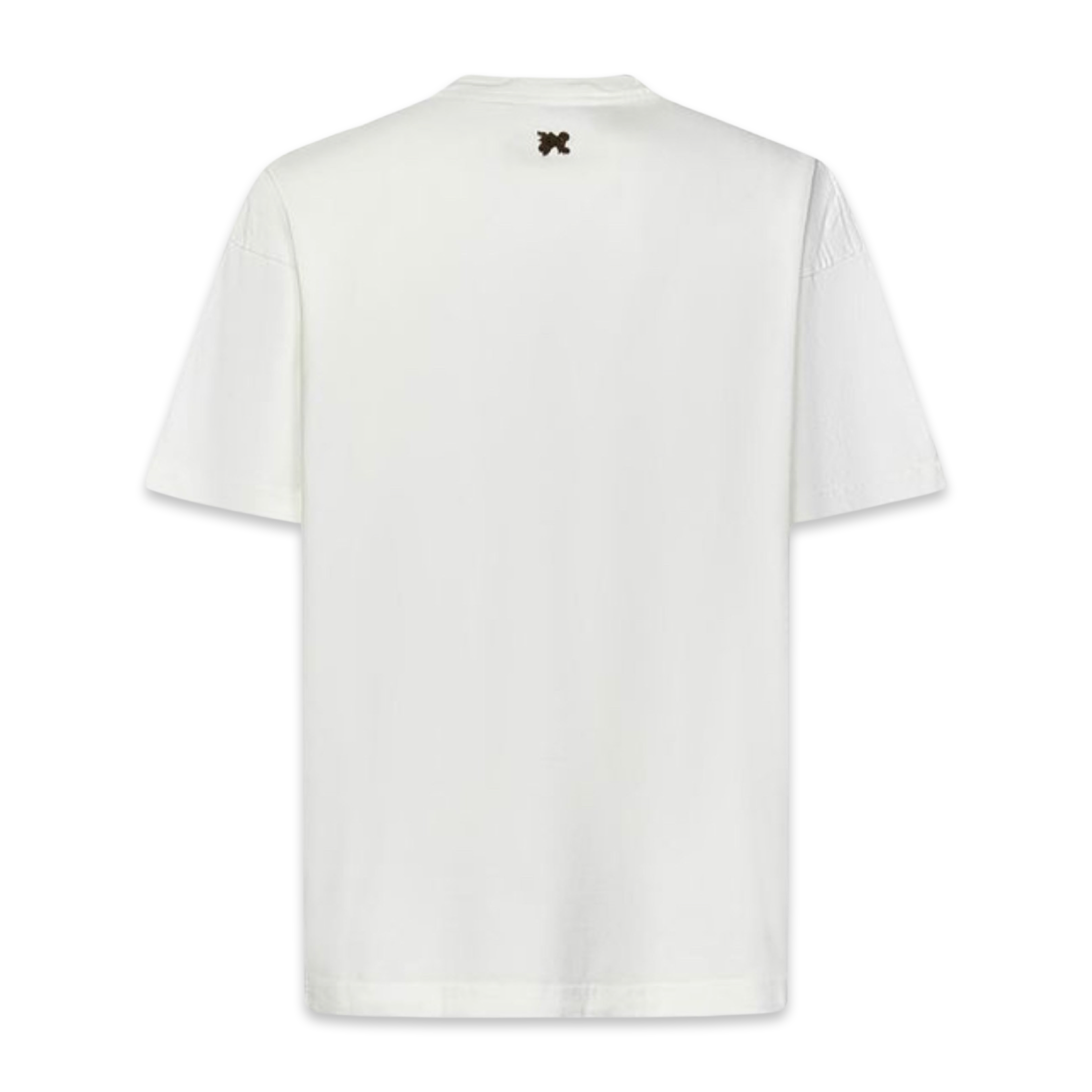 PALM ANGELS Foggy Logo Flame Shiny White Tee