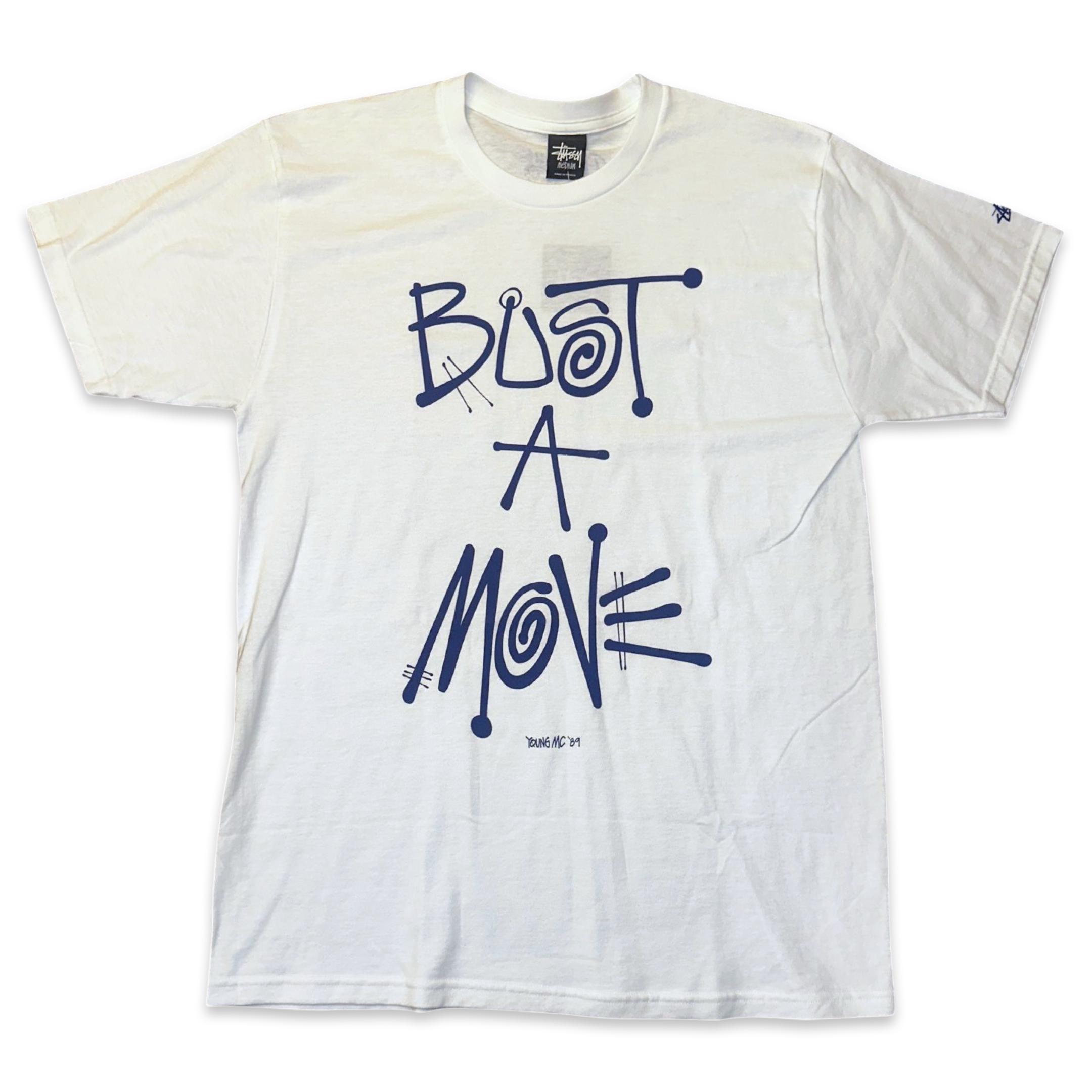 STUSSY Bust A Move White Tee