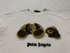 Palm Angels Kill The Bear Embroidered Logo White Tee Designer MSRP $350