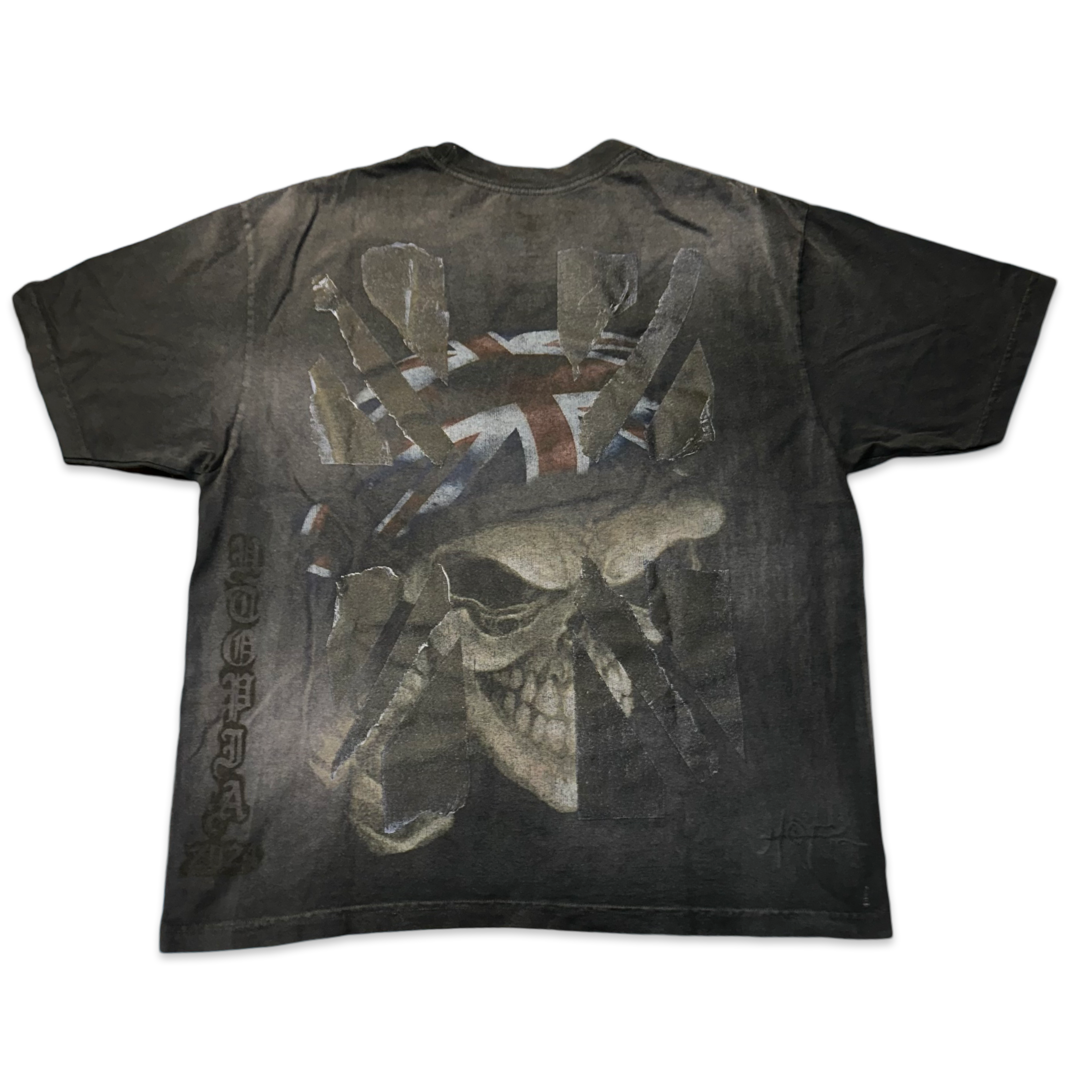 Travis Scott Utopia London UK Cross Black Washed Tee