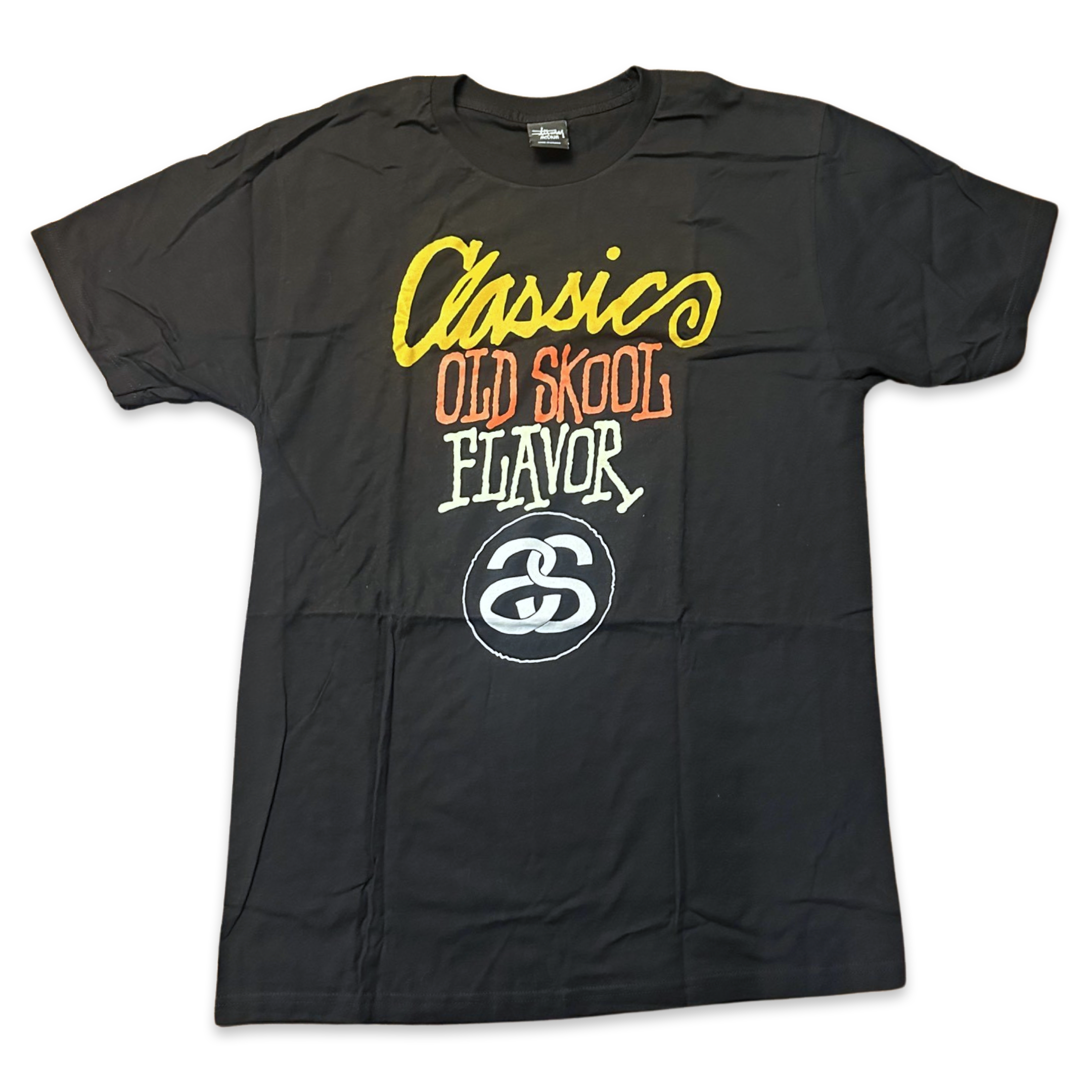 STUSSY Classic Old Skool Flavor Black Tee