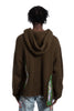 WHO DECIDES WAR Cloak Hooded Brown Sweater