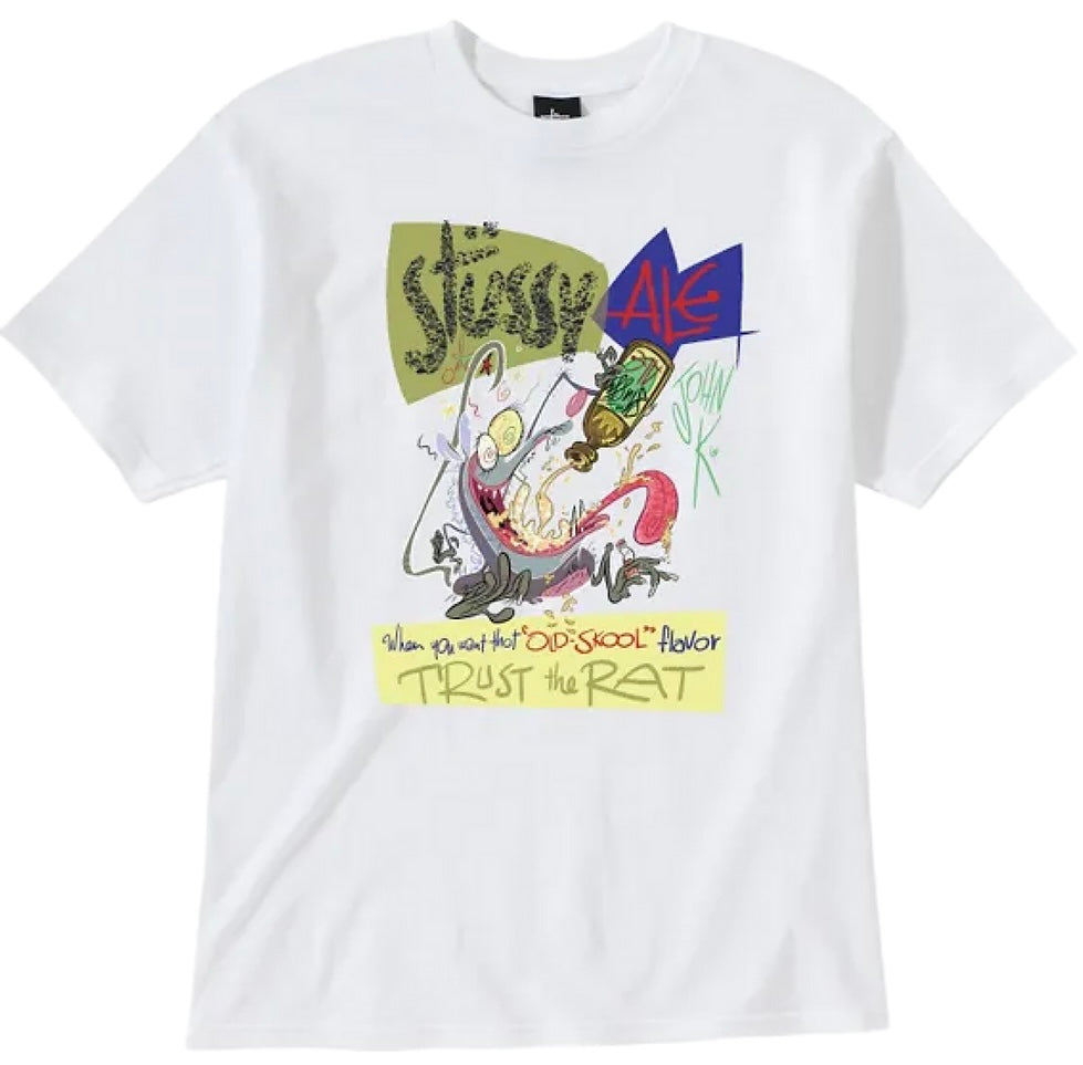 STUSSY Flavor Rat White Tee