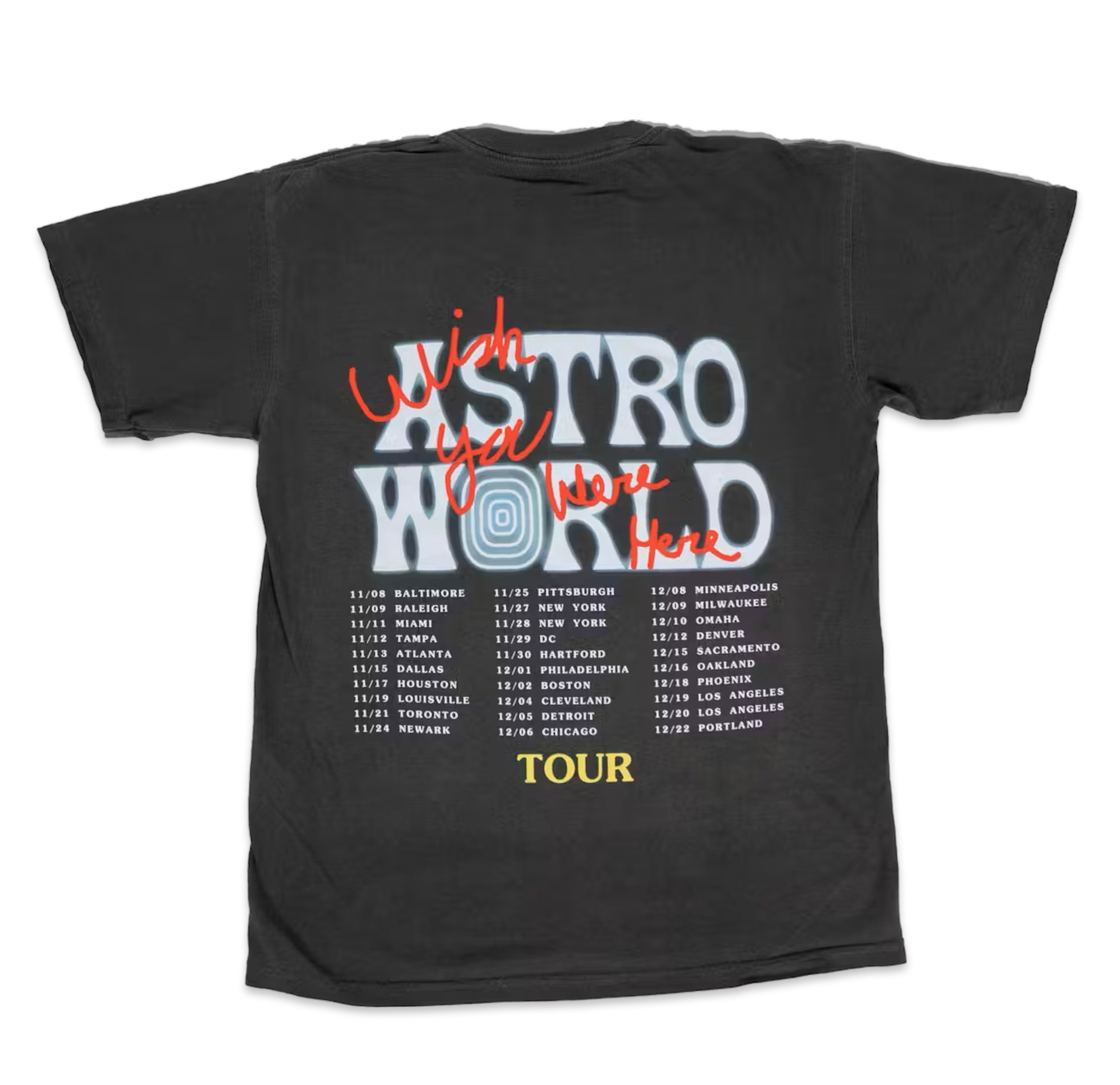 *STEAL* TRAVIS SCOTT Astroworld Carousel Gray Tour Tee