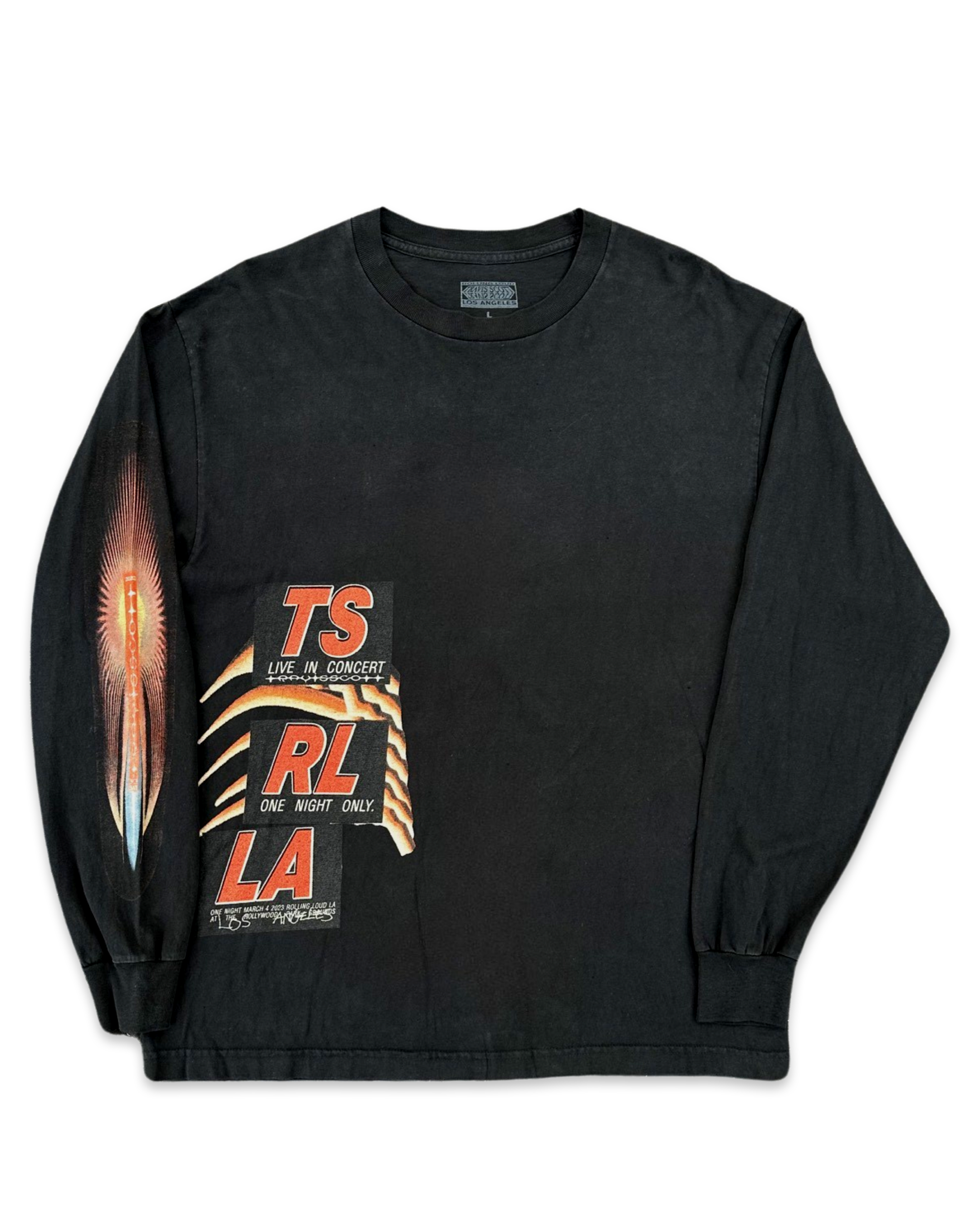 TRAVIS SCOTT Utopia In LA Festival Black Longsleeve