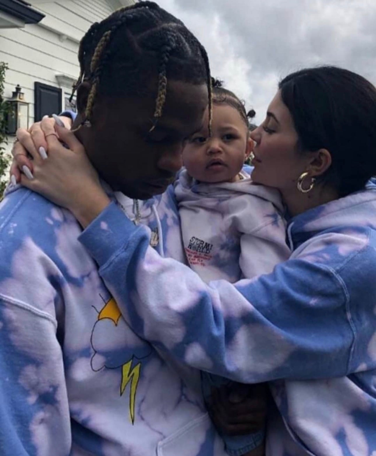 *F&F* TRAVIS SCOTT StormiWorld 1st Birthday Cloud Tie Dye Hoodie