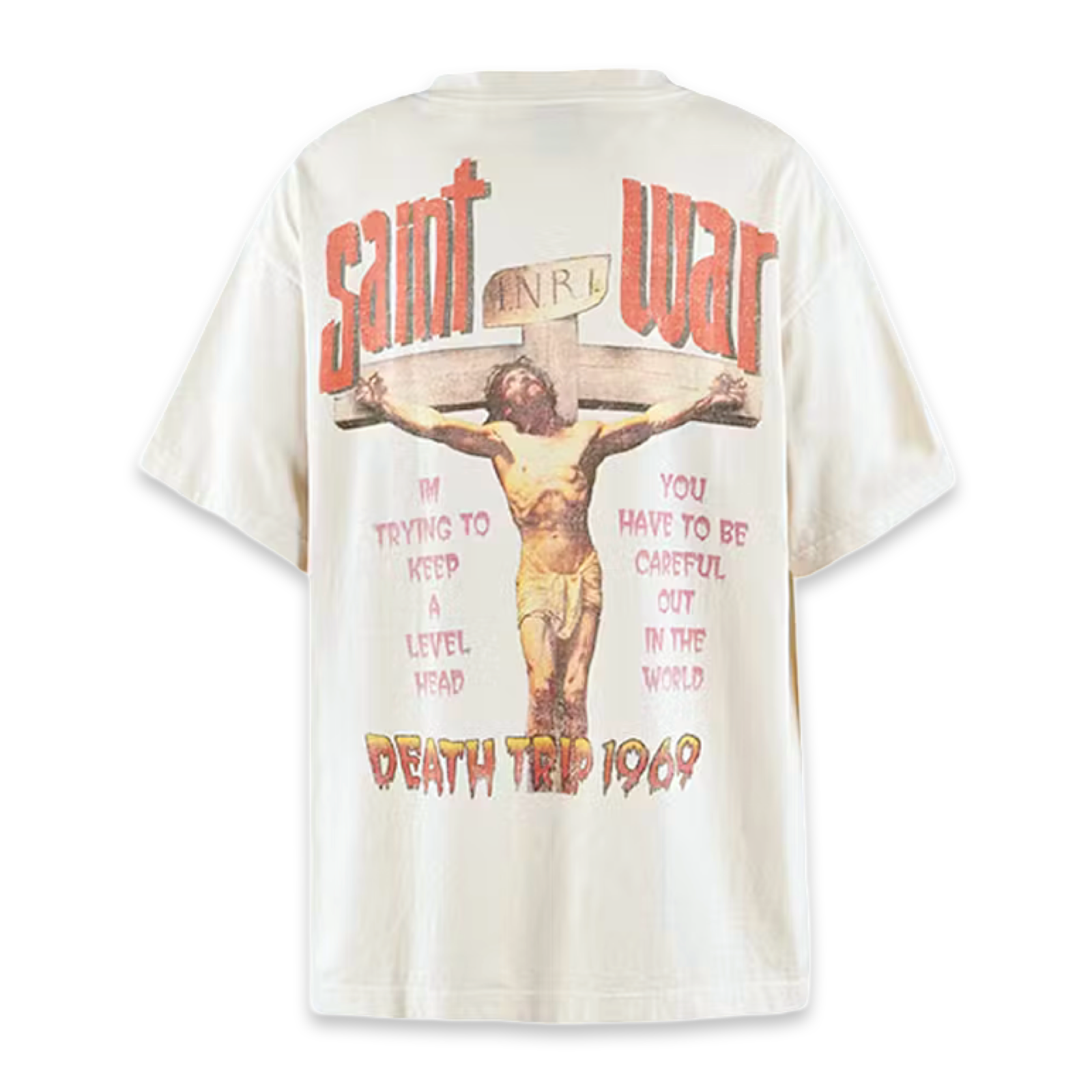 Saint Michael Death Trap Vintage White Tee