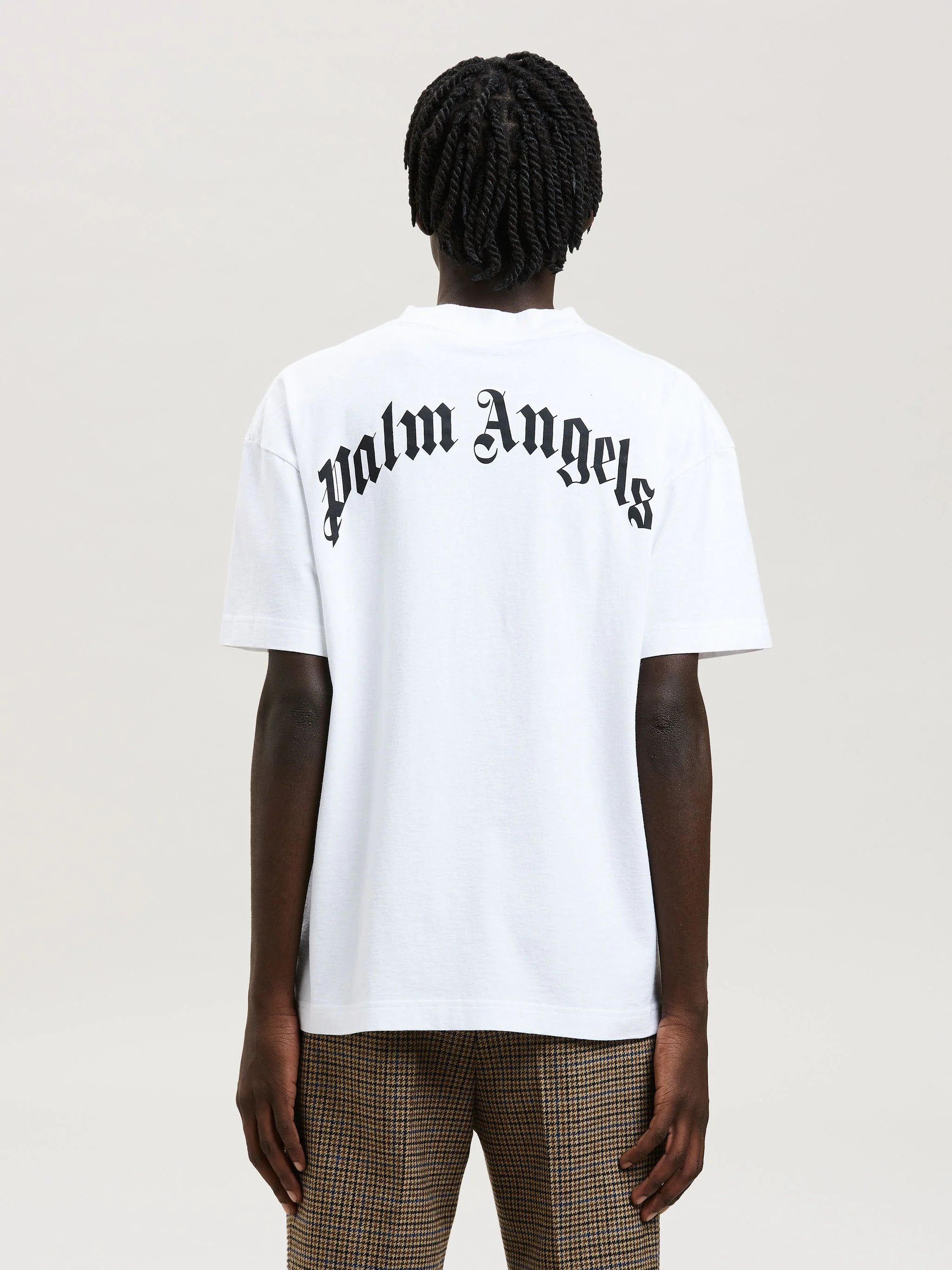 PALM ANGELS Logo Banana Leopard White Tee