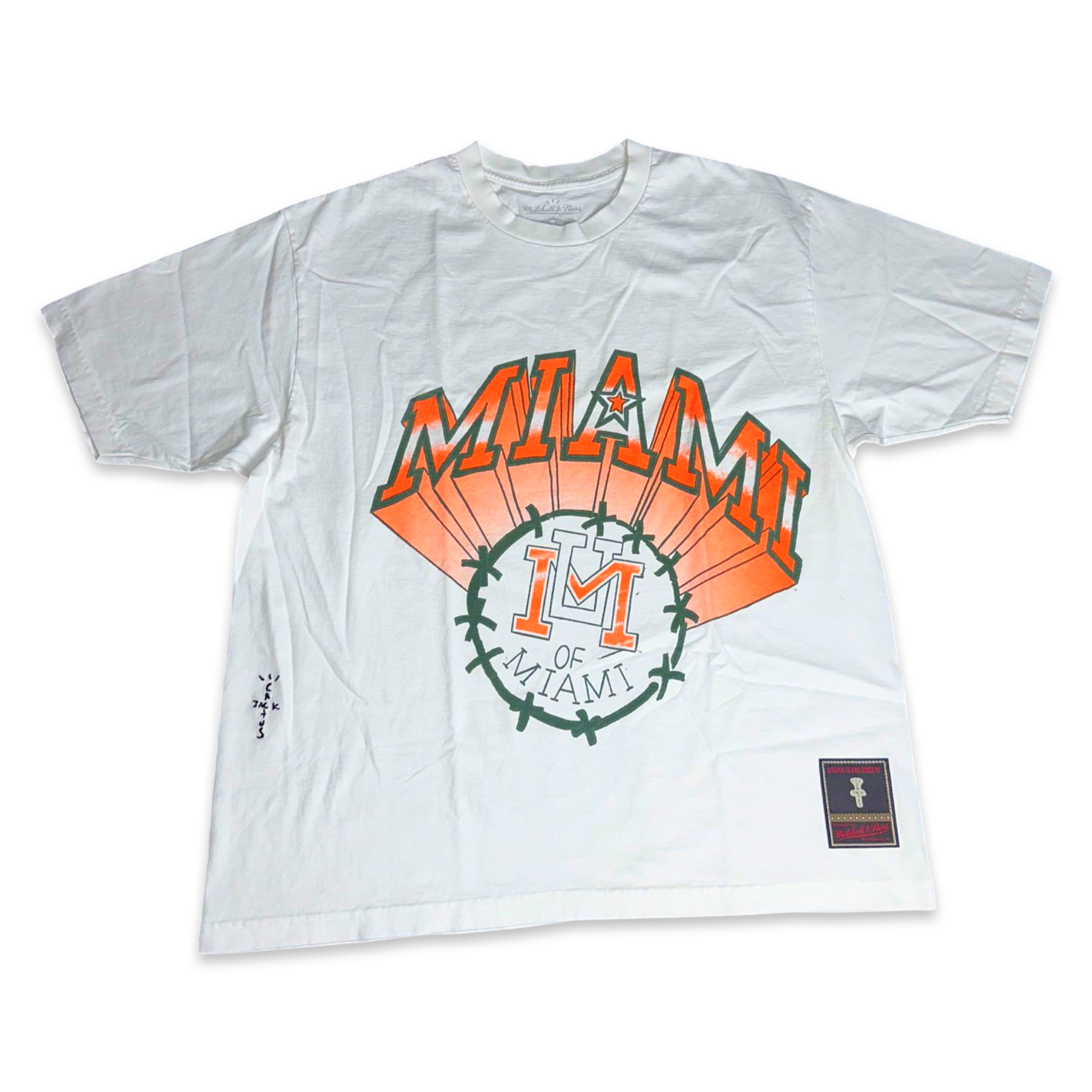 *IN HAND* Cactus Jack Goes Back To Miami Hurricanes White Tee