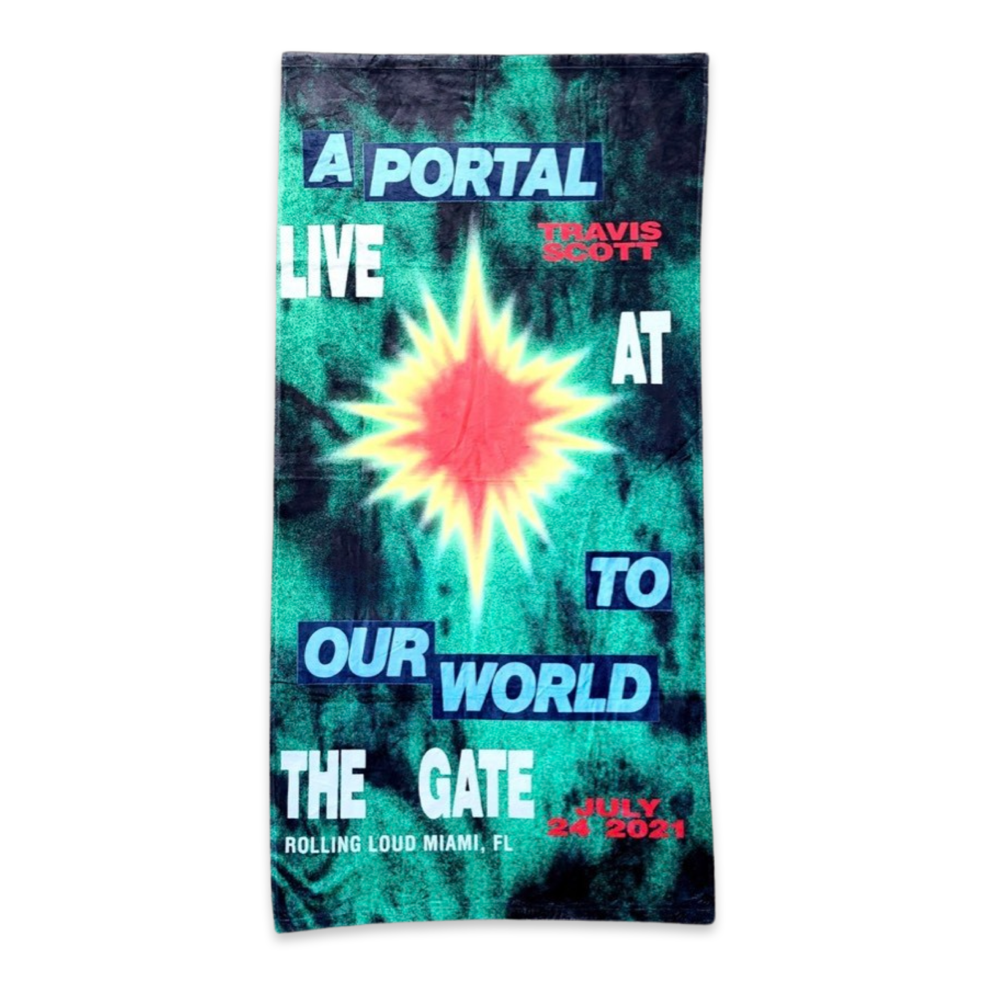 TRAVIS SCOTT Utopia Portal in Miami Rolling Loud Blanket/Towel