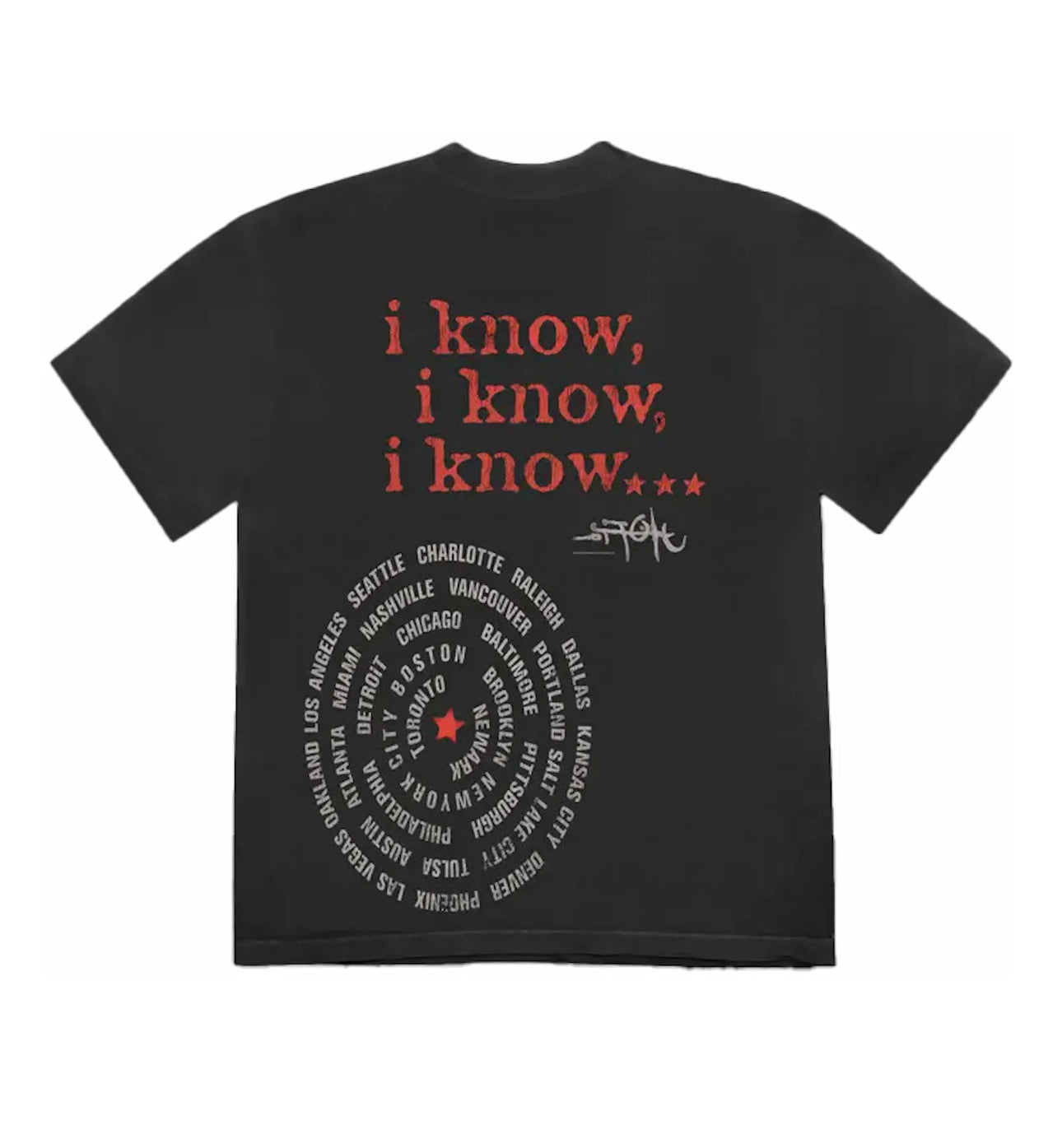 TRAVIS SCOTT I Know Utopia Black Tee