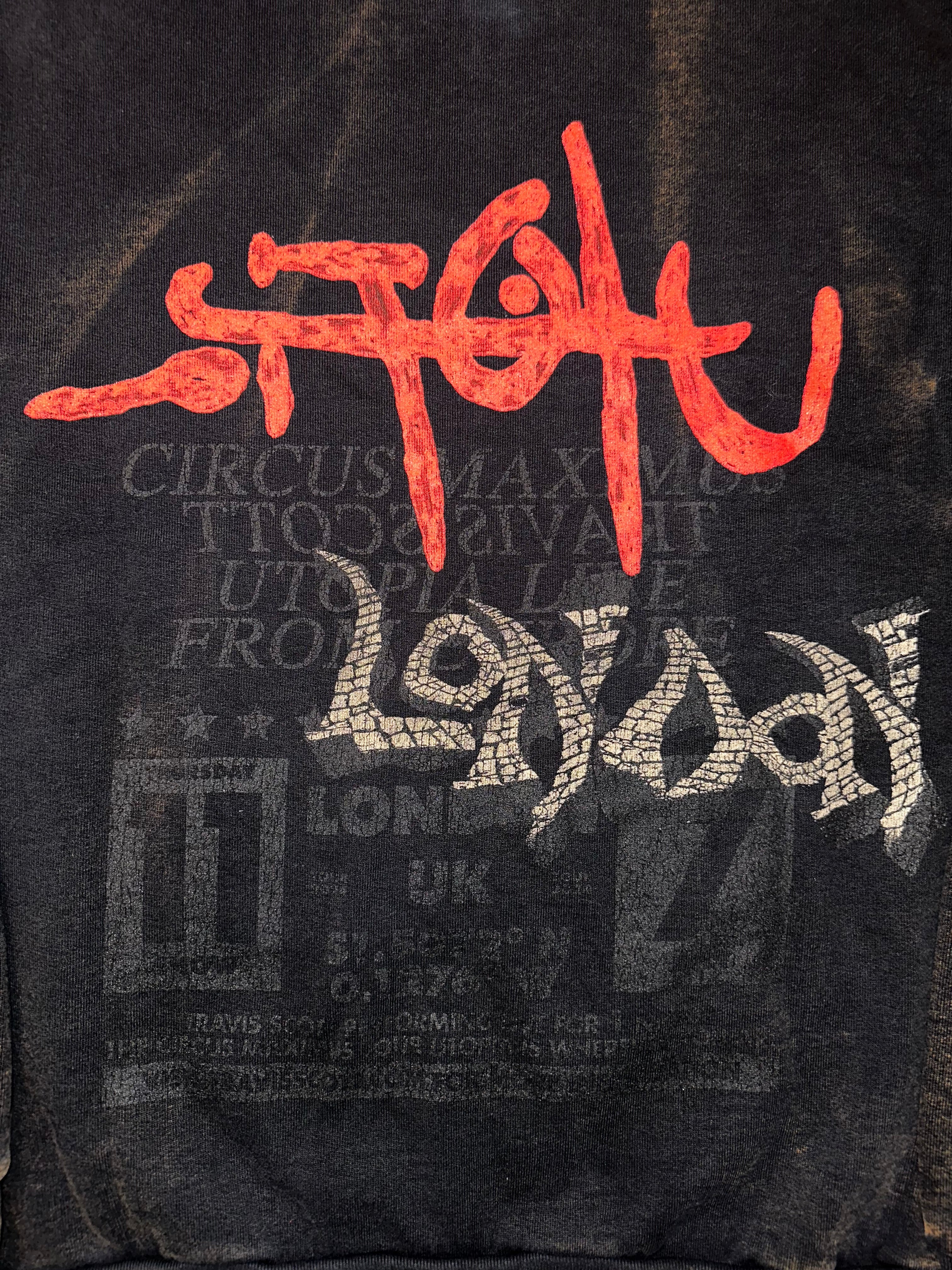 Travis Scott Utopia London UK Souvenir Black Washed Hoodie