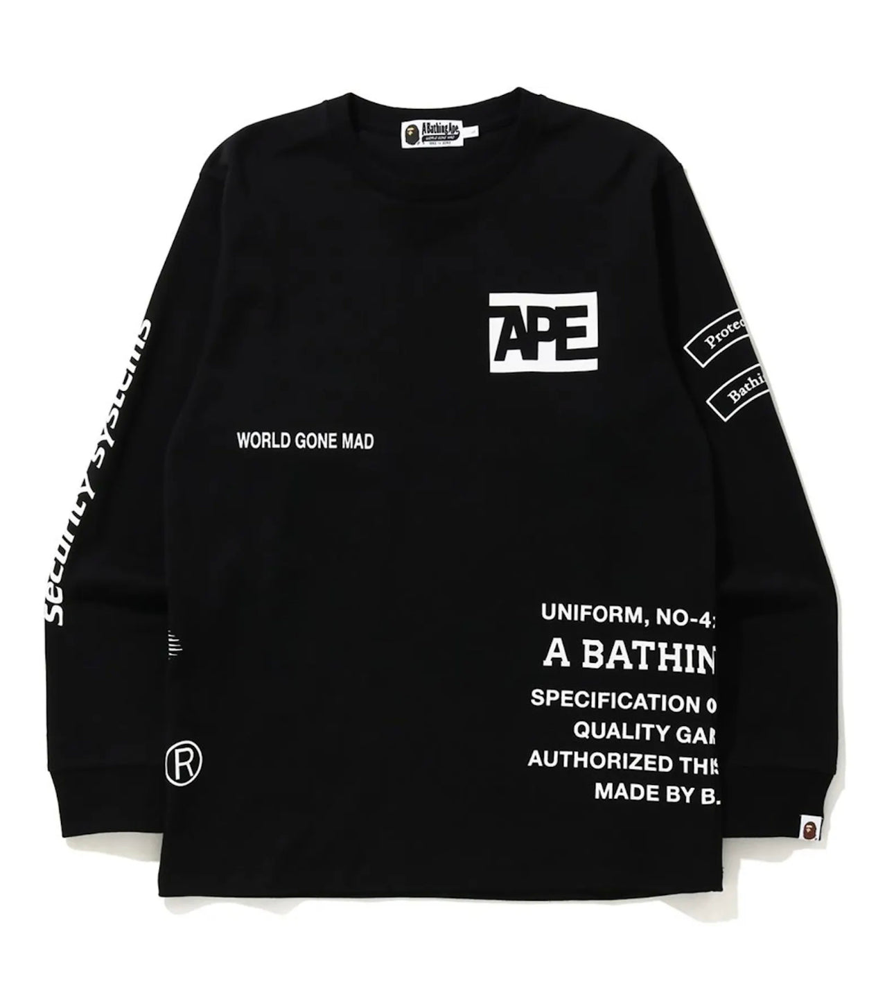 BAPE Security Multi Print Black Longsleeve