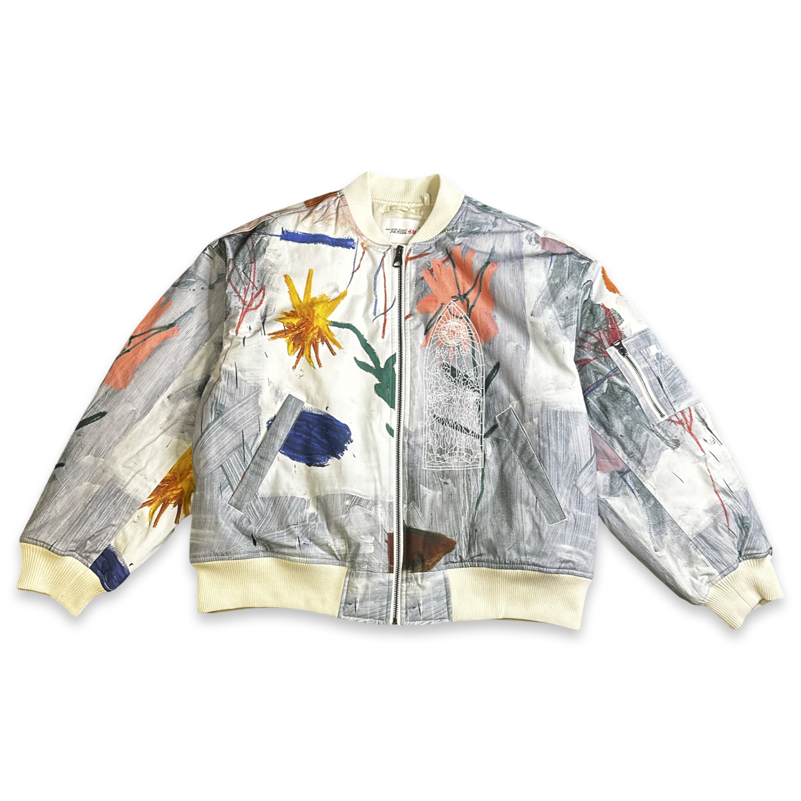 Who Decides War Multicolor Flower Bomber Puffer Jacket