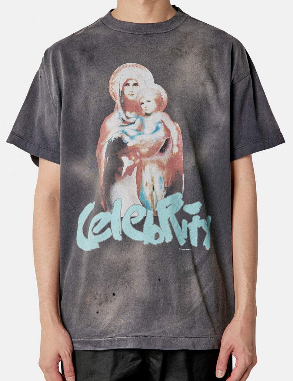 Saint Michael Celebrity Vintage Grey Tee