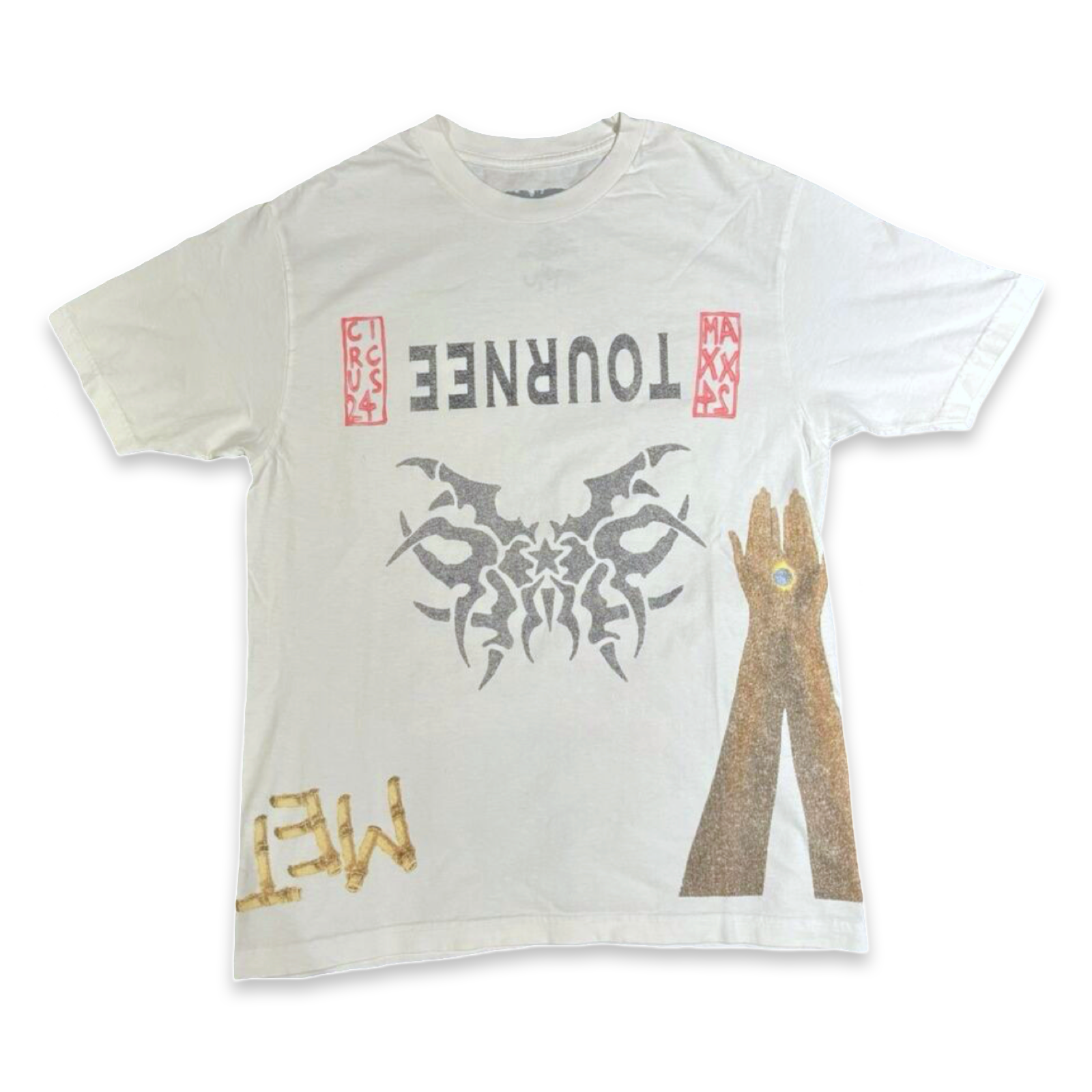 Travis Scott Utopia NYC MetLife Stadium Flame White Tee