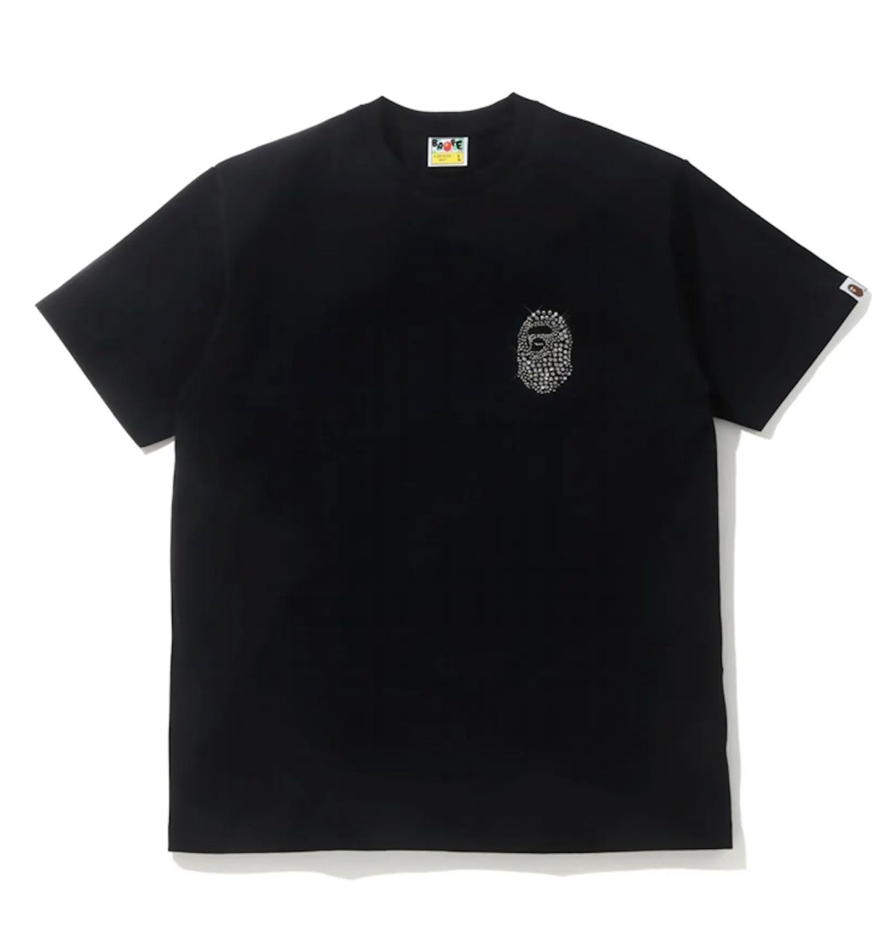 BAPE Rhinestone Ape Head Black Tee