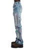 WHO DECIDES WAR Technicolor Embroidery Denim Jeans